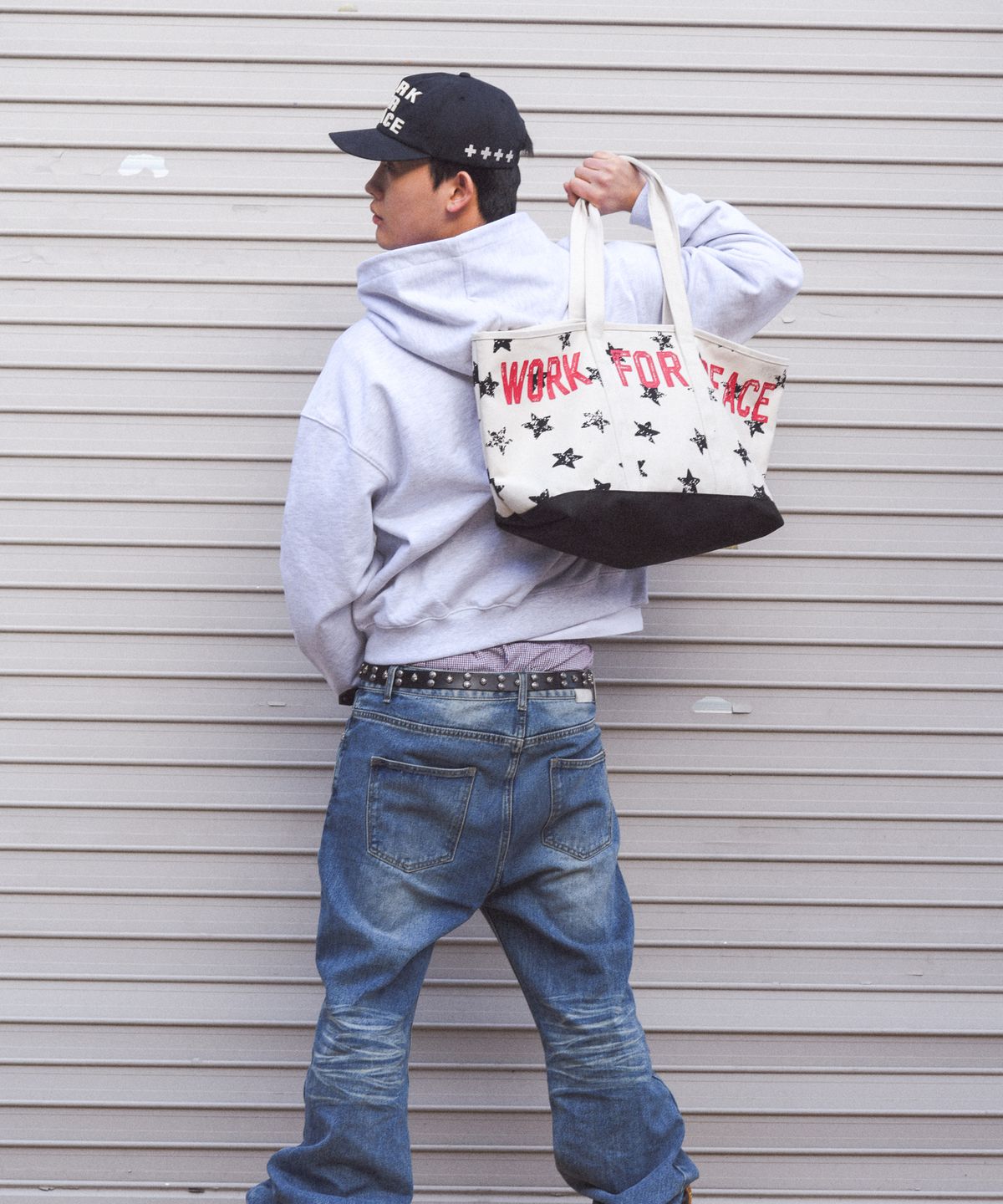 아모우(AMOU) DOT STAR TOTE BAG