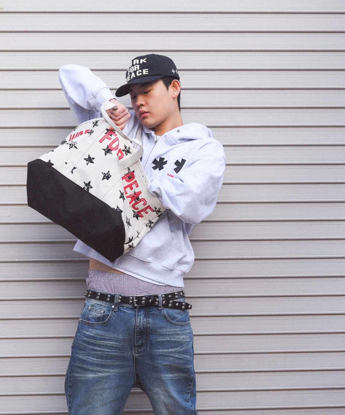 아모우(AMOU) DOT STAR TOTE BAG