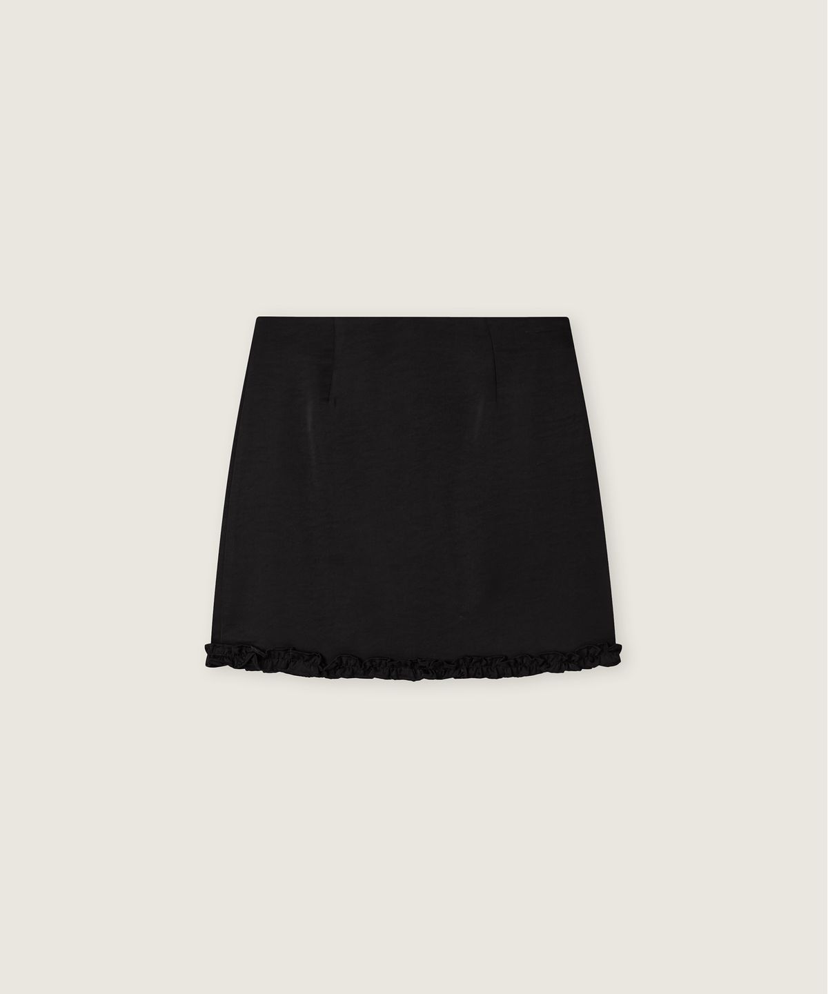 로엠(ROEM) 프릴 미니 스커트 (BLACK) RMWHG23YT1