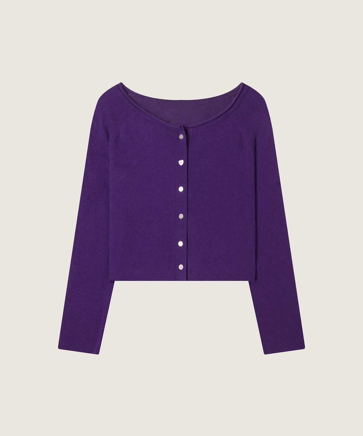 로엠(ROEM) 크롭 가디건 (PURPLE) RMCKG23YT2