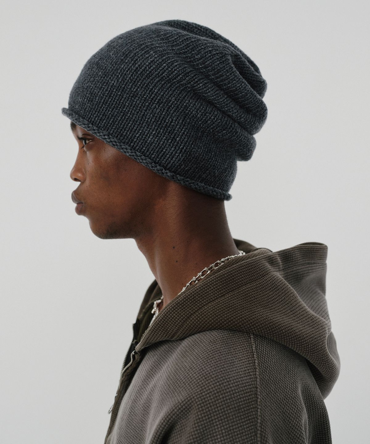 스웨이드(SUADE) ROLLED BEANIE [GRAY]