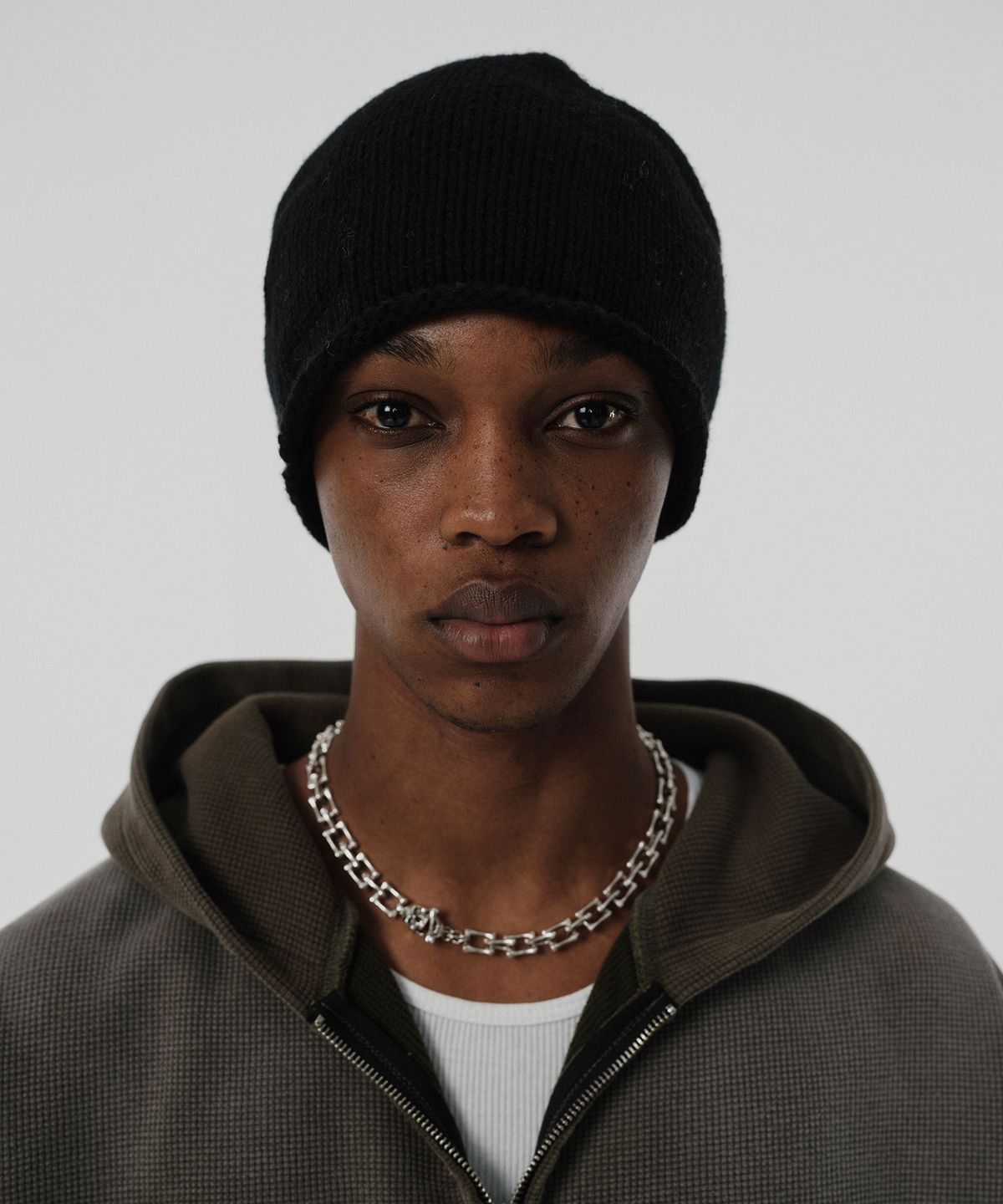 스웨이드(SUADE) ROLLED BEANIE [BLACK]