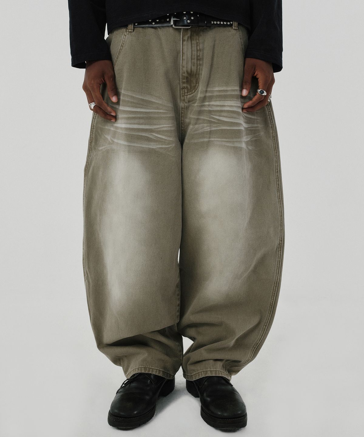 스웨이드(SUADE) WRINKLE DENIM [OLIVE]