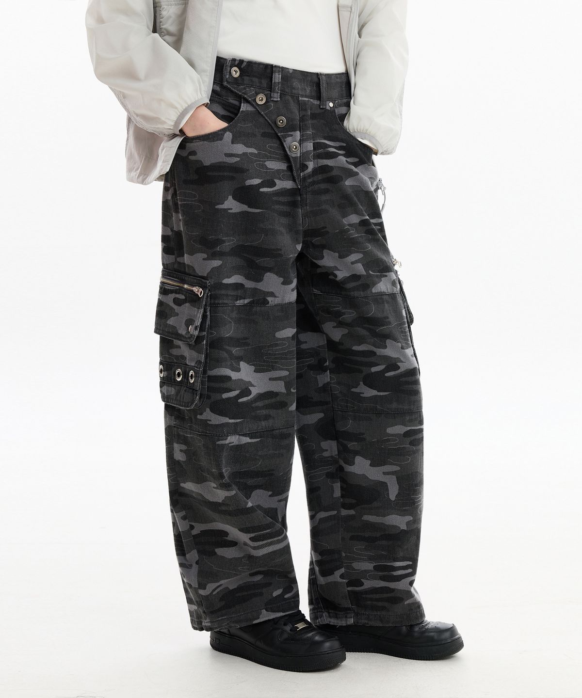 후드후드(HOODHOOD) 아일렛 카고 팬츠 카모