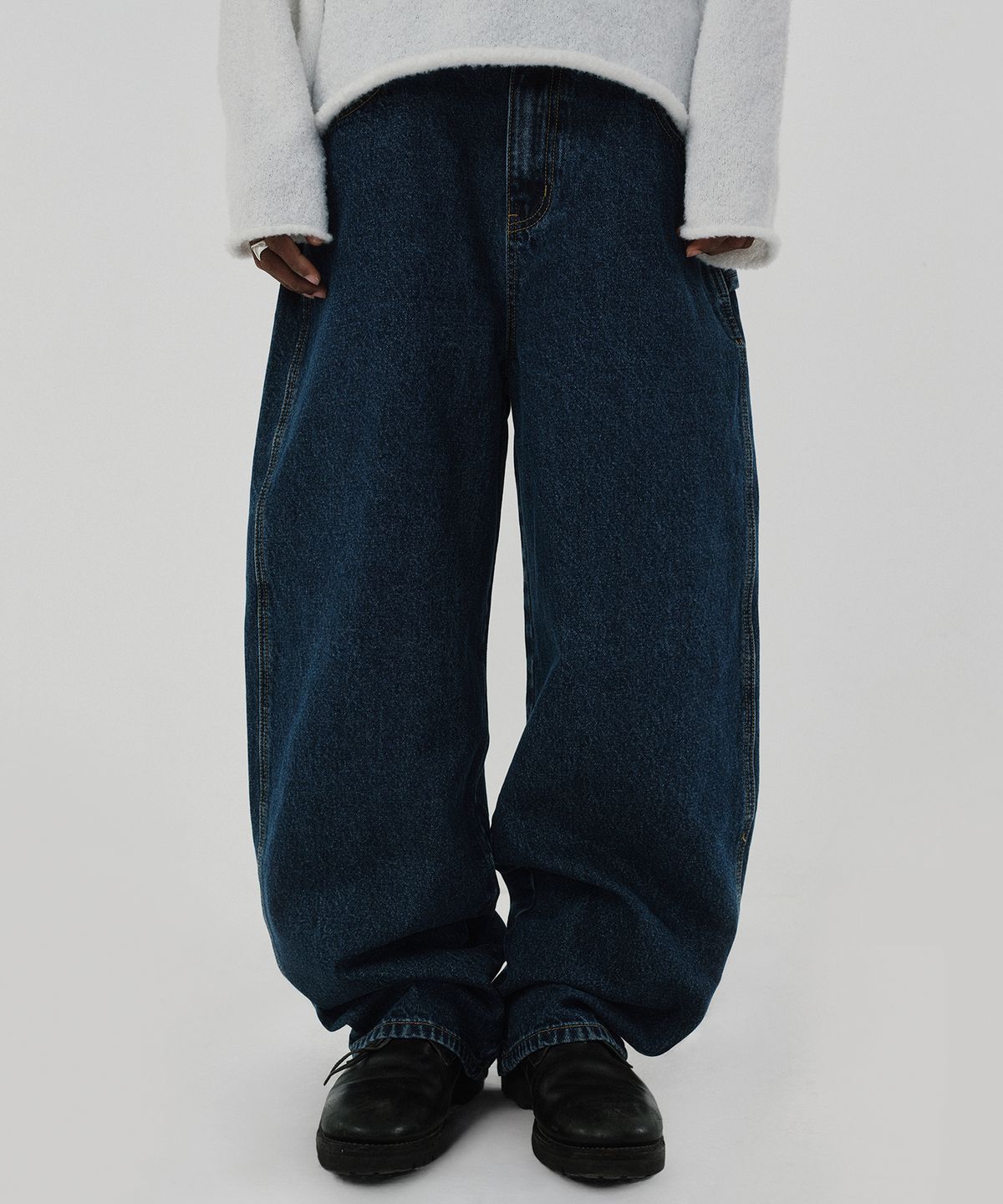 스웨이드(SUADE) BAGGY DENIM [DARK BLUE]