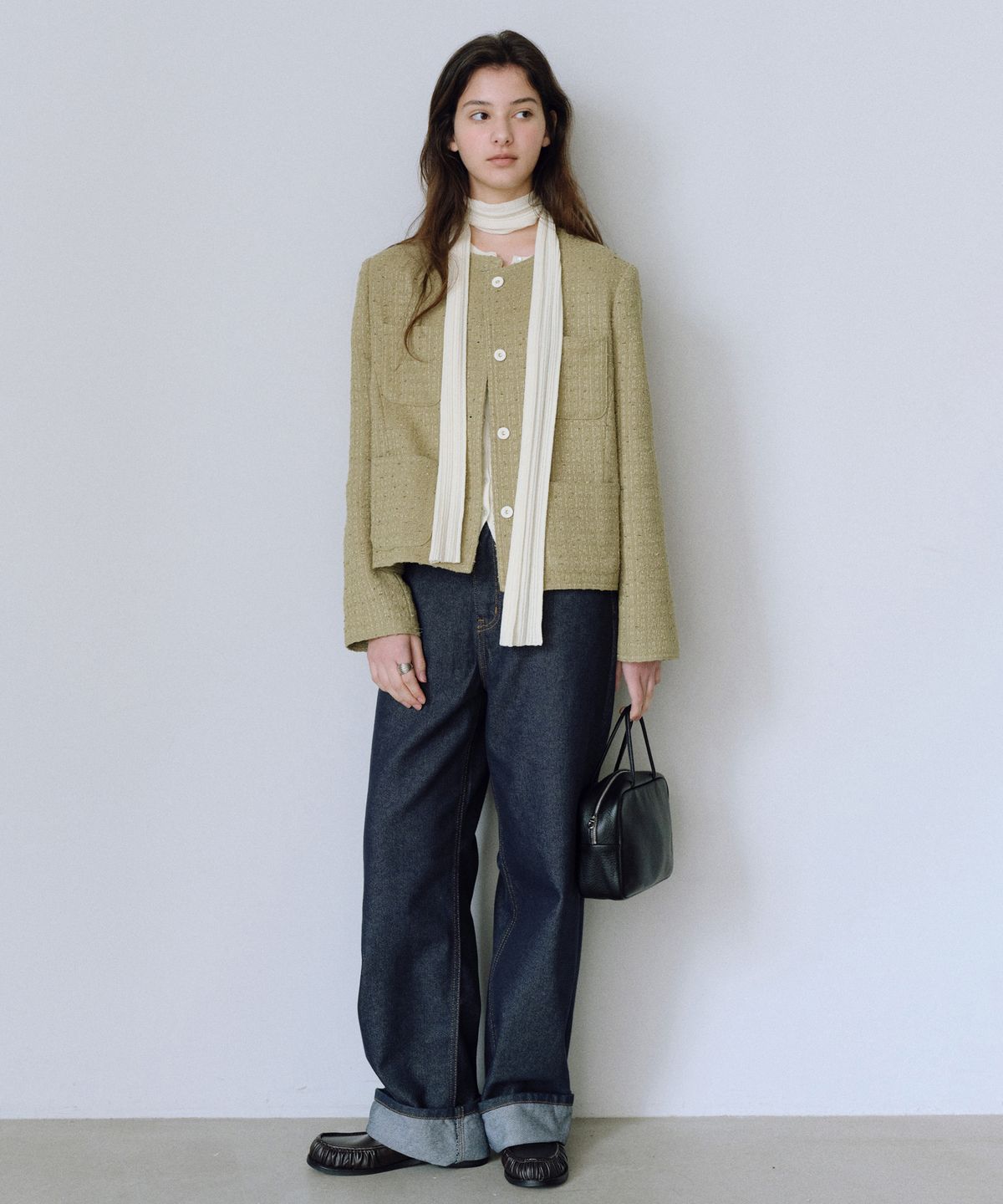 유라고(URAGO) Nonfade raw wide denim