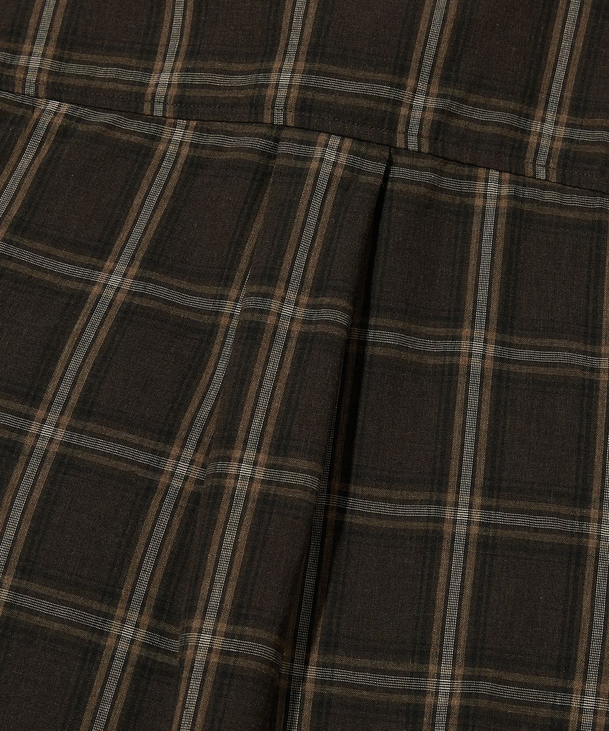 스웨이드(SUADE) CROPPED CHECK SHIRT [BROWN]
