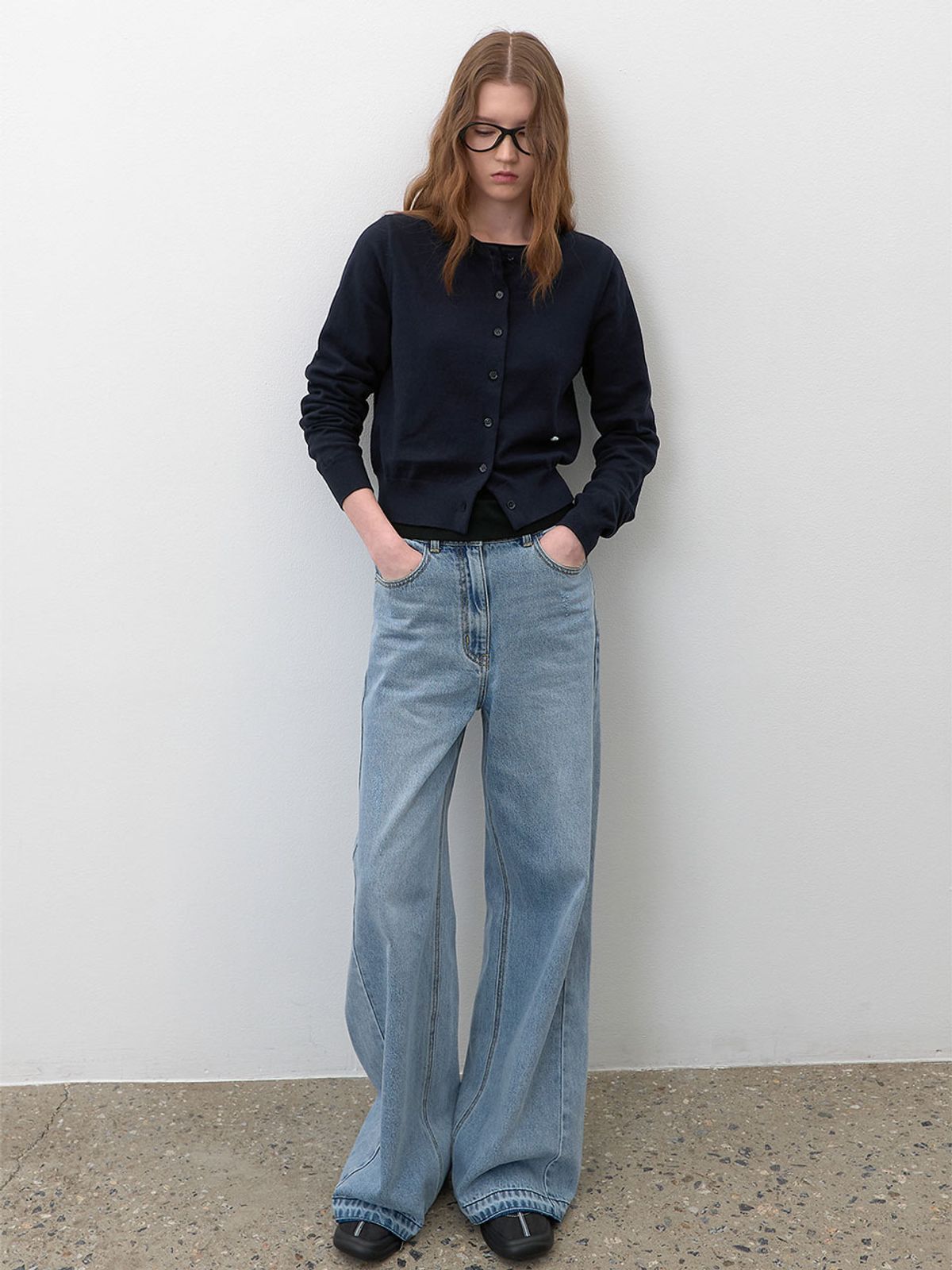 아틀리에 나인(ATELIER NAIN) COTTON CLASSICAL SLIM KNIT CARDIGAN (CD-2273)