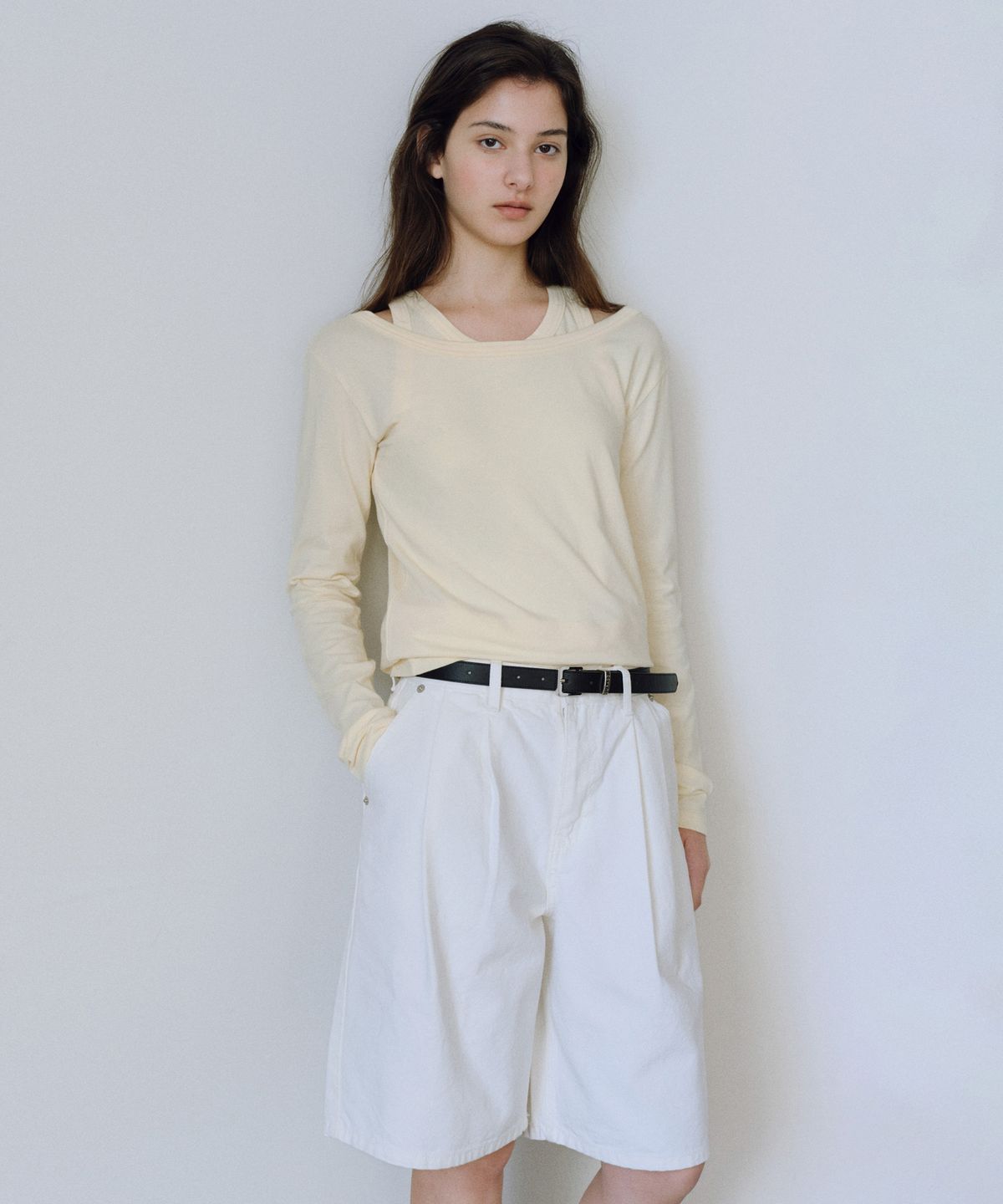 유라고(URAGO) Lazy layered t-shirt set