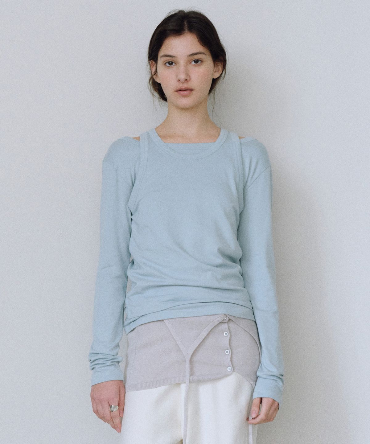 유라고(URAGO) Lazy layered t-shirt set