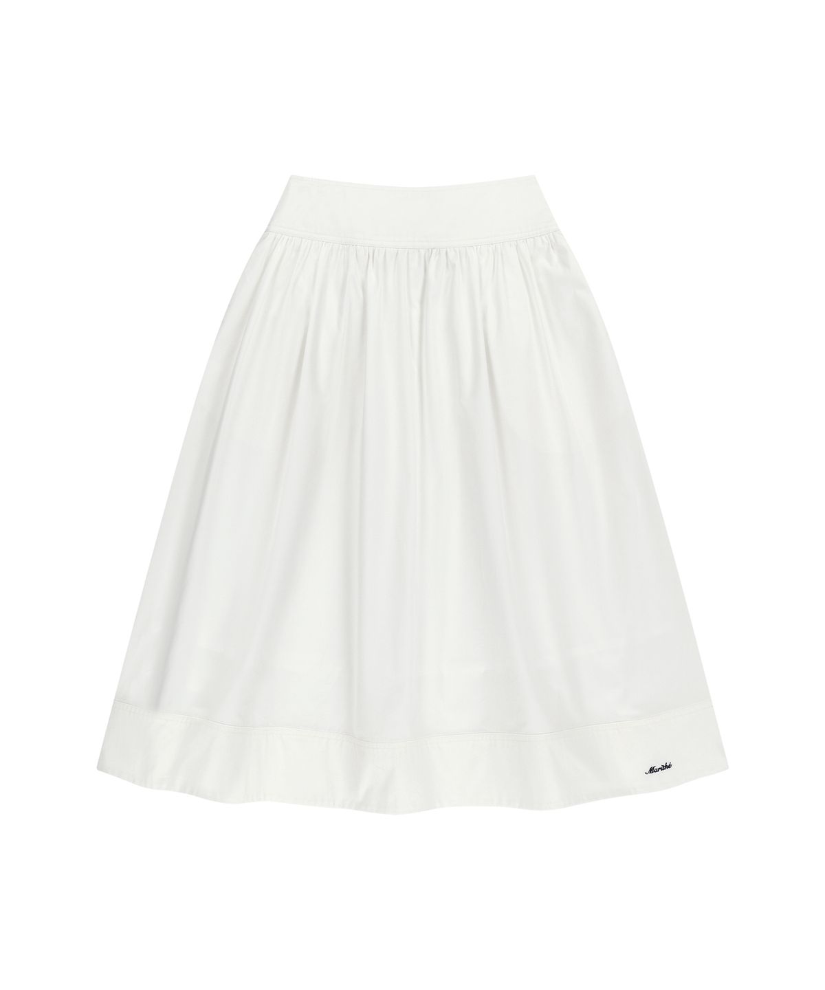 마리떼 프랑소와 저버(MARITHÉ + FRANҪOIS GIRBAUD) W COTTON WAIST WRINKLE SKIRT white