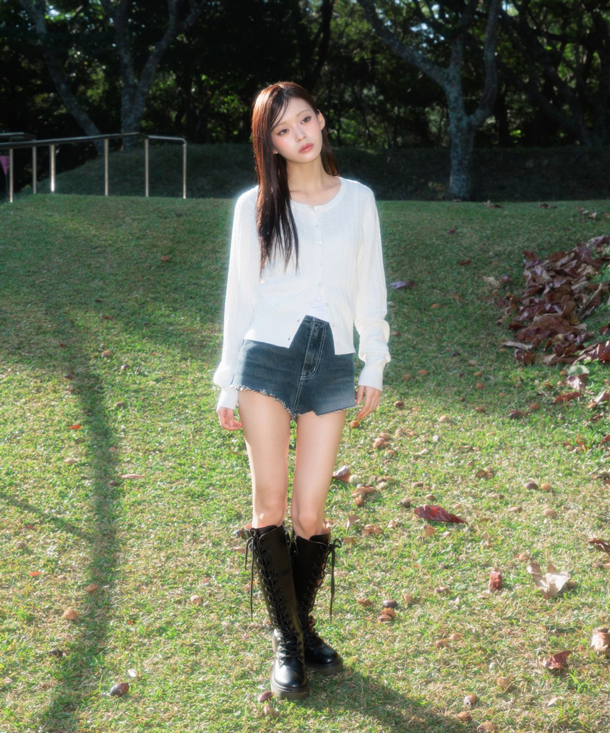 로제프란츠(ROSEFRANTZ) Cable Knit Basic Cardigan [Ivory]