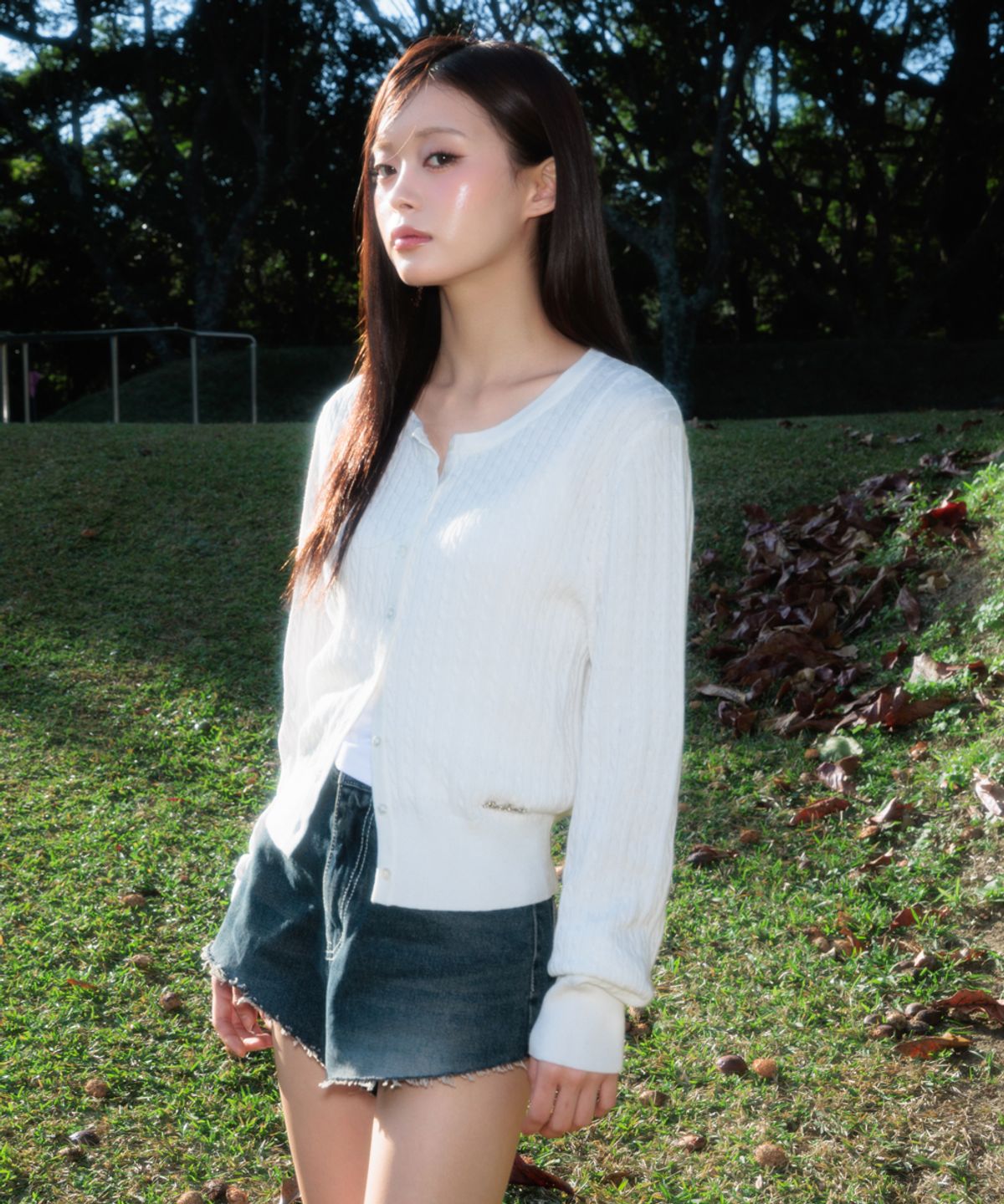 로제프란츠(ROSEFRANTZ) Cable Knit Basic Cardigan [Ivory]