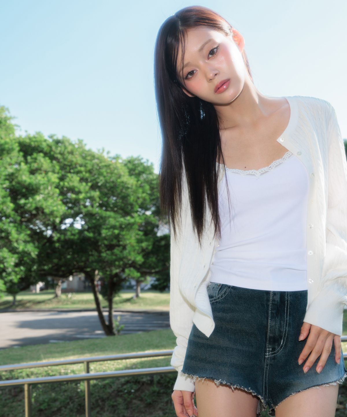 로제프란츠(ROSEFRANTZ) Cable Knit Basic Cardigan [Ivory]