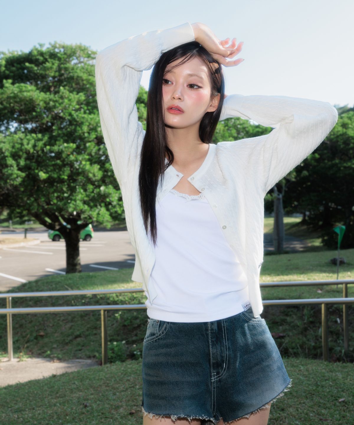 로제프란츠(ROSEFRANTZ) Cable Knit Basic Cardigan [Ivory]