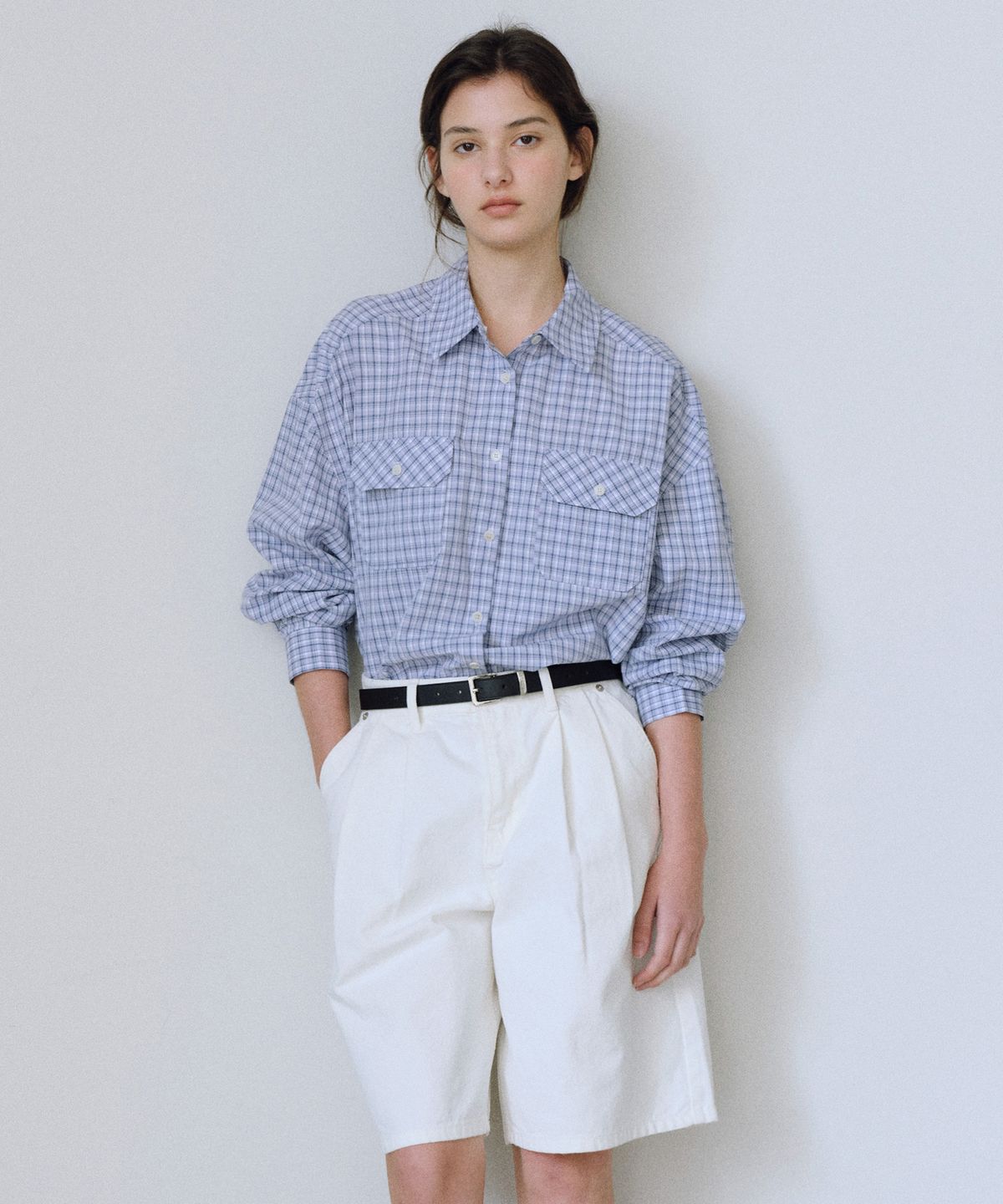 유라고(URAGO) Two pocket check shirt