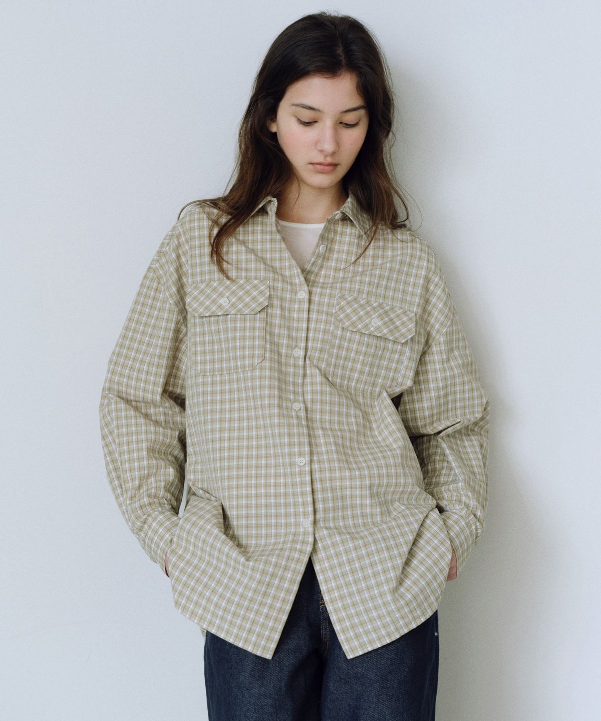 유라고(URAGO) Two pocket check shirt