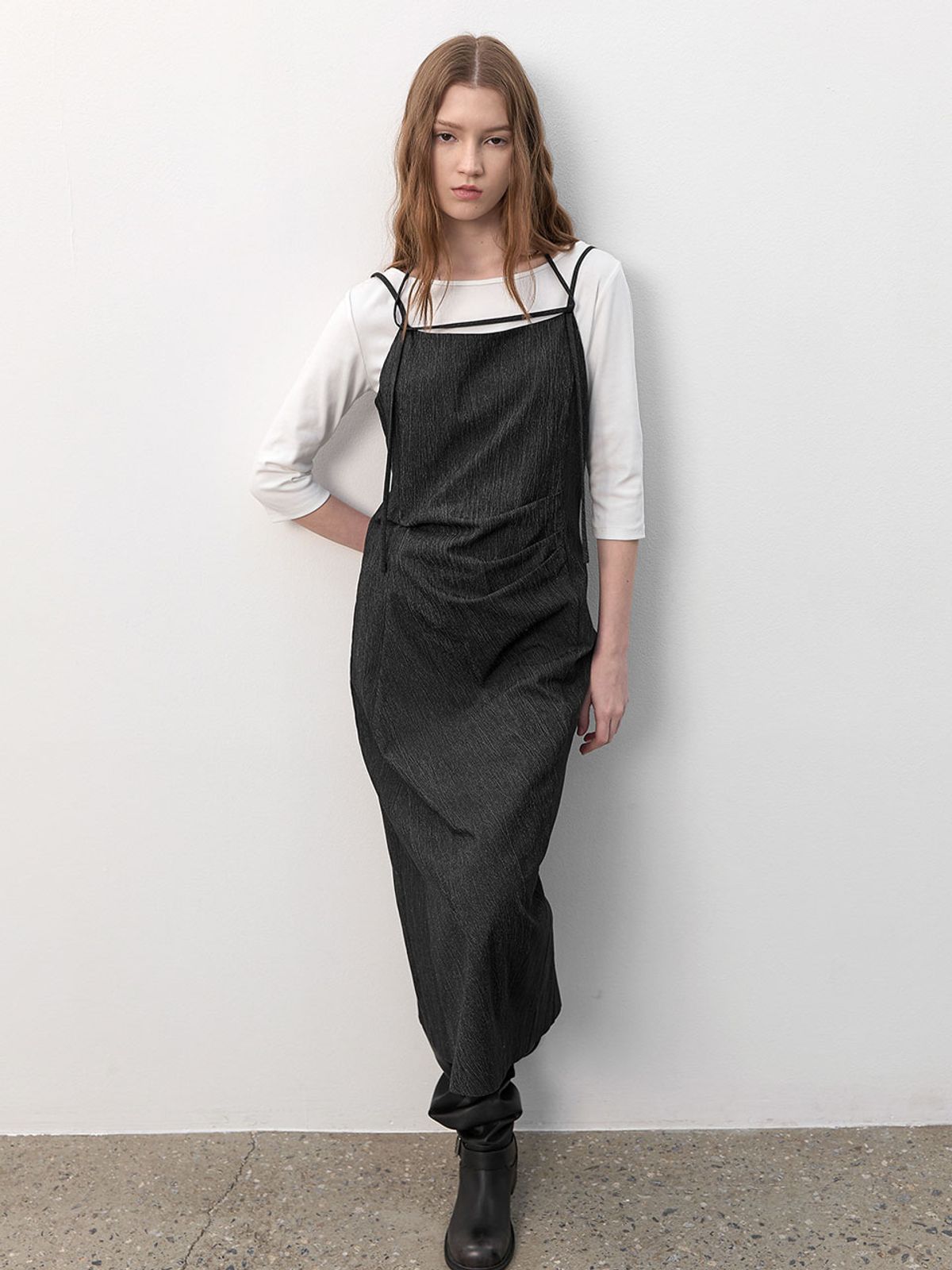 아틀리에 나인(ATELIER NAIN) MULTI STRAP LAYERED SLEEVELESS DRESS (OP-6322)