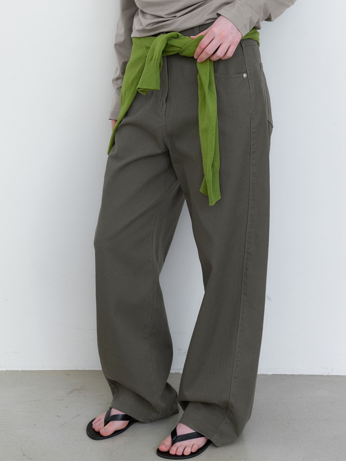 아틀리에 나인(ATELIER NAIN) WASHING CURVED COLOR DENIM PANTS (PT-5741)