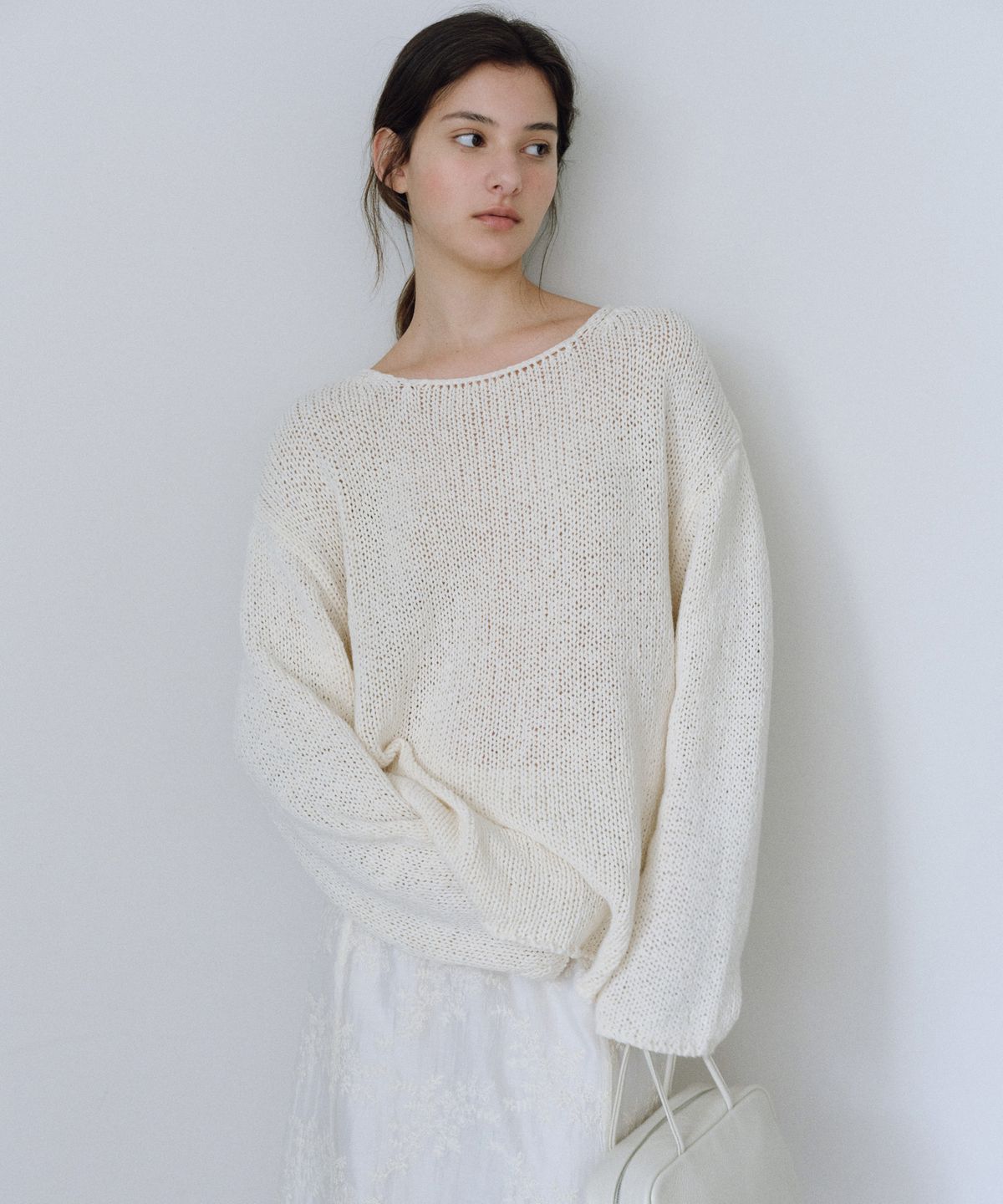 유라고(URAGO) Basey linen boatneck knit