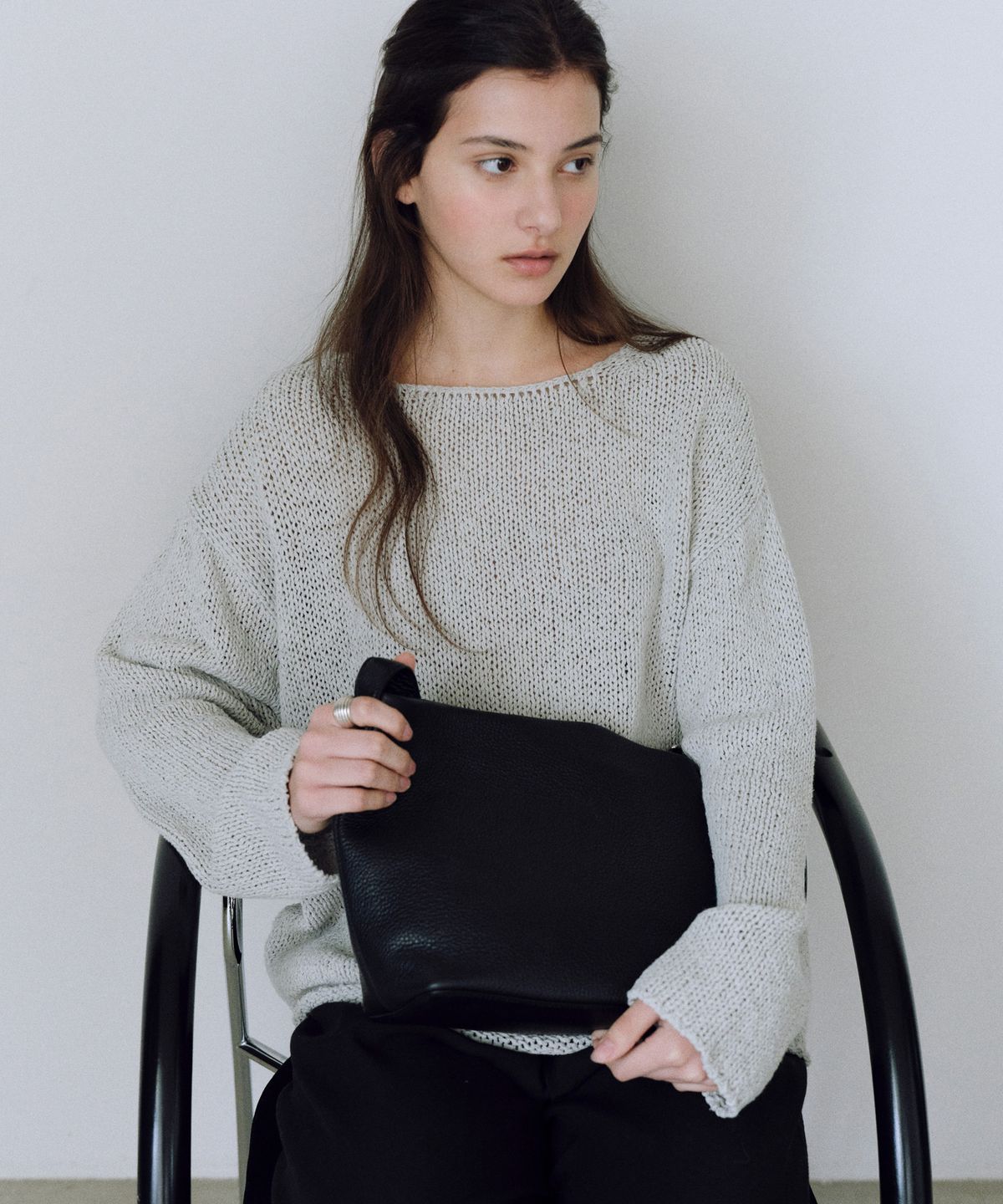 유라고(URAGO) Basey linen boatneck knit