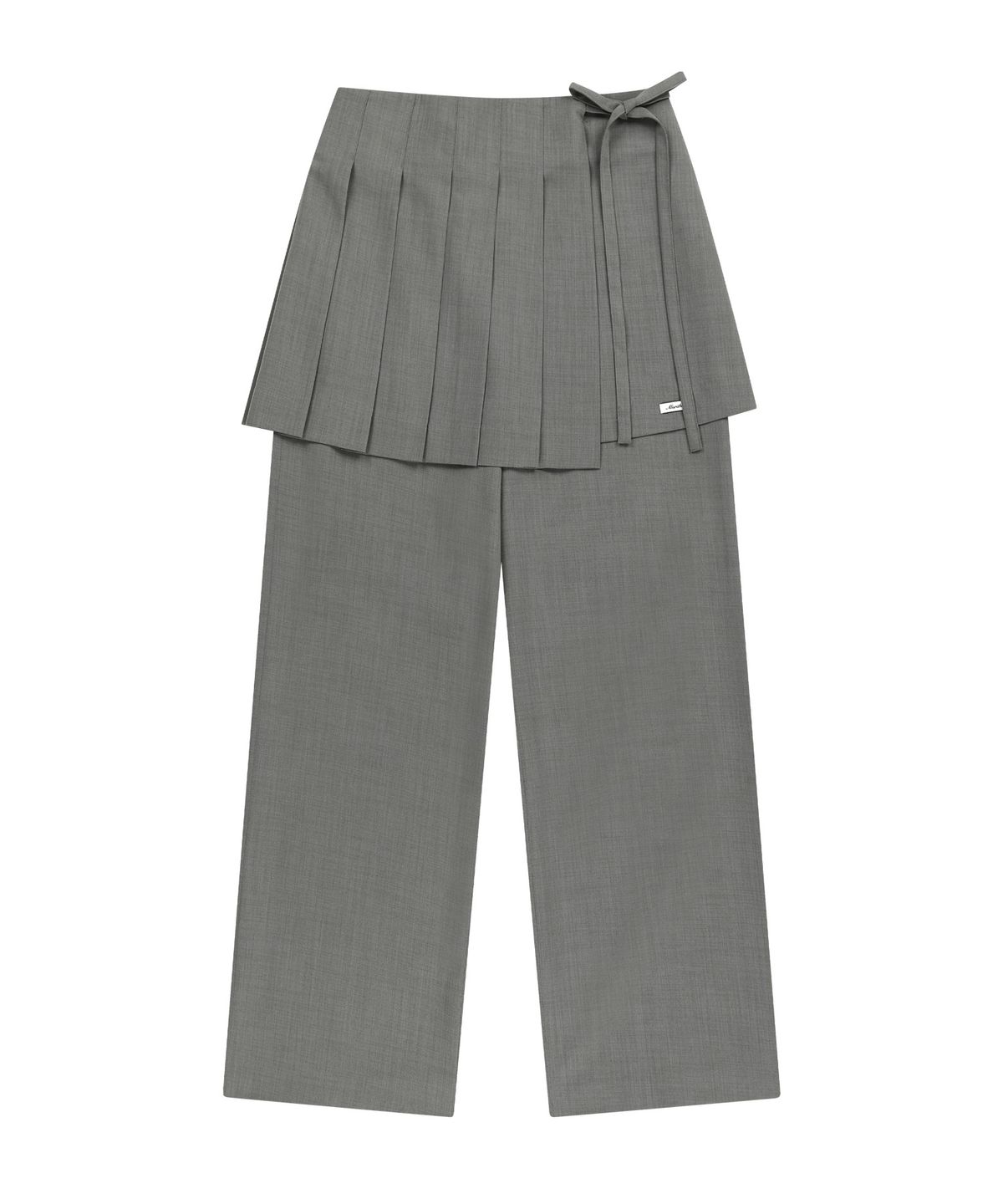 마리떼 프랑소와 저버(MARITHÉ + FRANҪOIS GIRBAUD) W LAYERED PLEATS SKIRT PANTS gray