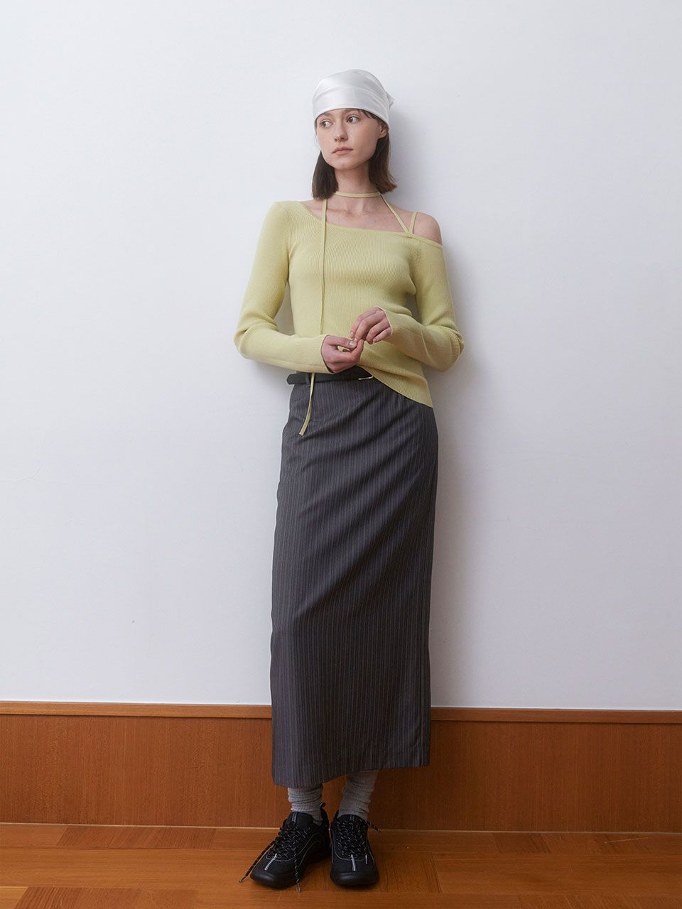 MUSINSA | ATELIER NAIN ONE OFF SHOULDER STRAP SLIM FIT KNIT (T-7180)