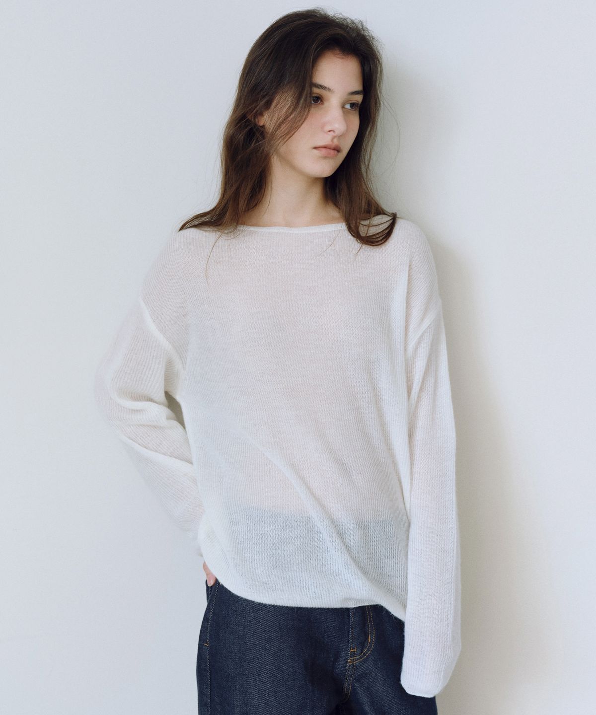 유라고(URAGO) Lea wool boatneck knit