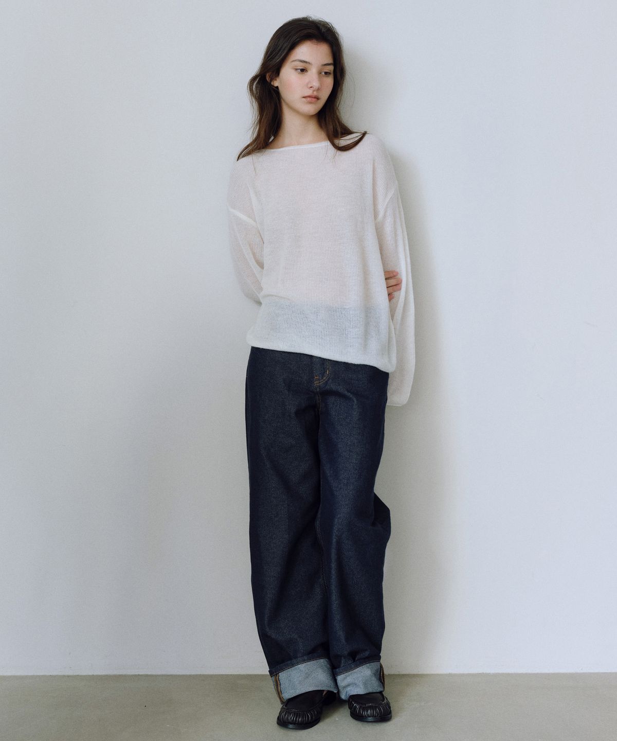 유라고(URAGO) Lea wool boatneck knit