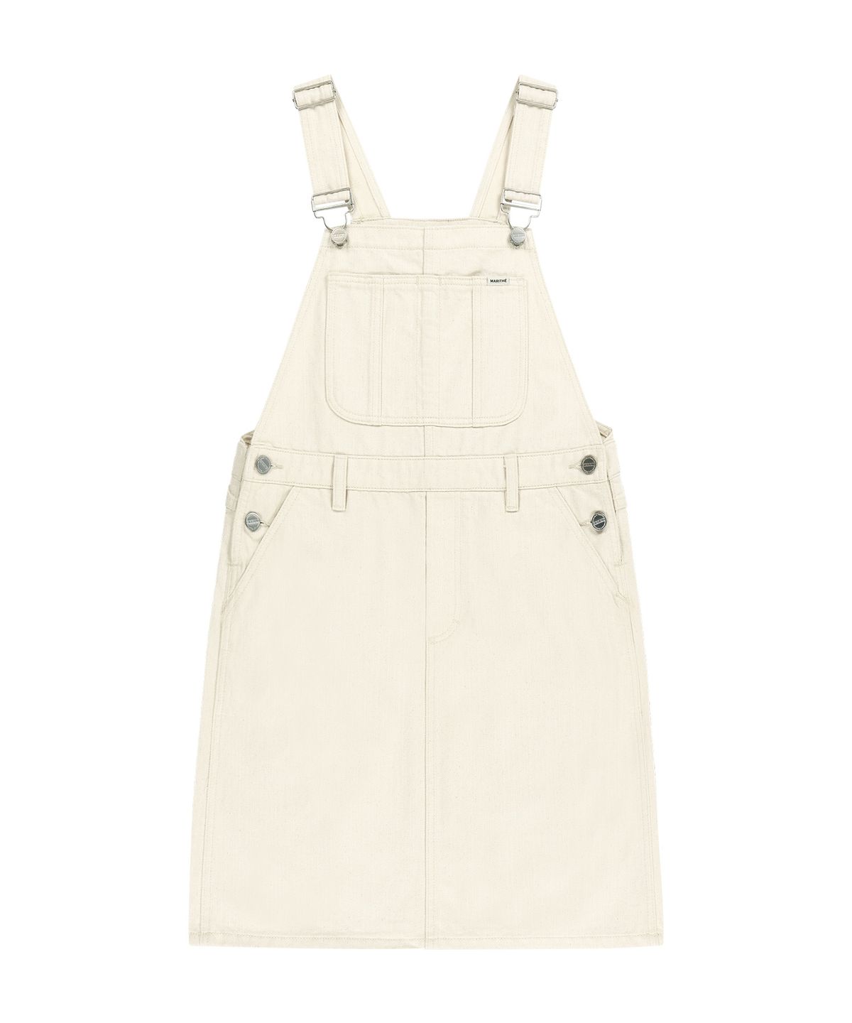 마리떼 프랑소와 저버(MARITHÉ + FRANҪOIS GIRBAUD) W DENIM OVERALL MIDI SKIRT ecru