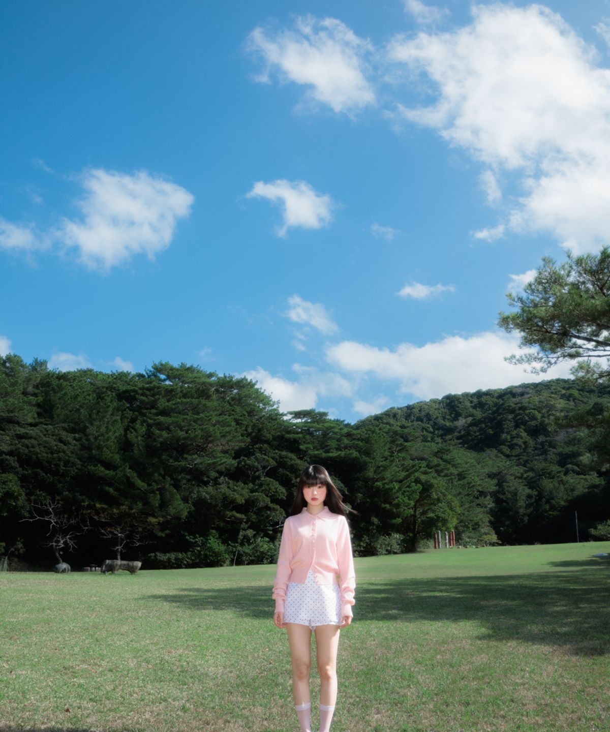 로제프란츠(ROSEFRANTZ) Fabric Button Collar Cardigan [Pink]