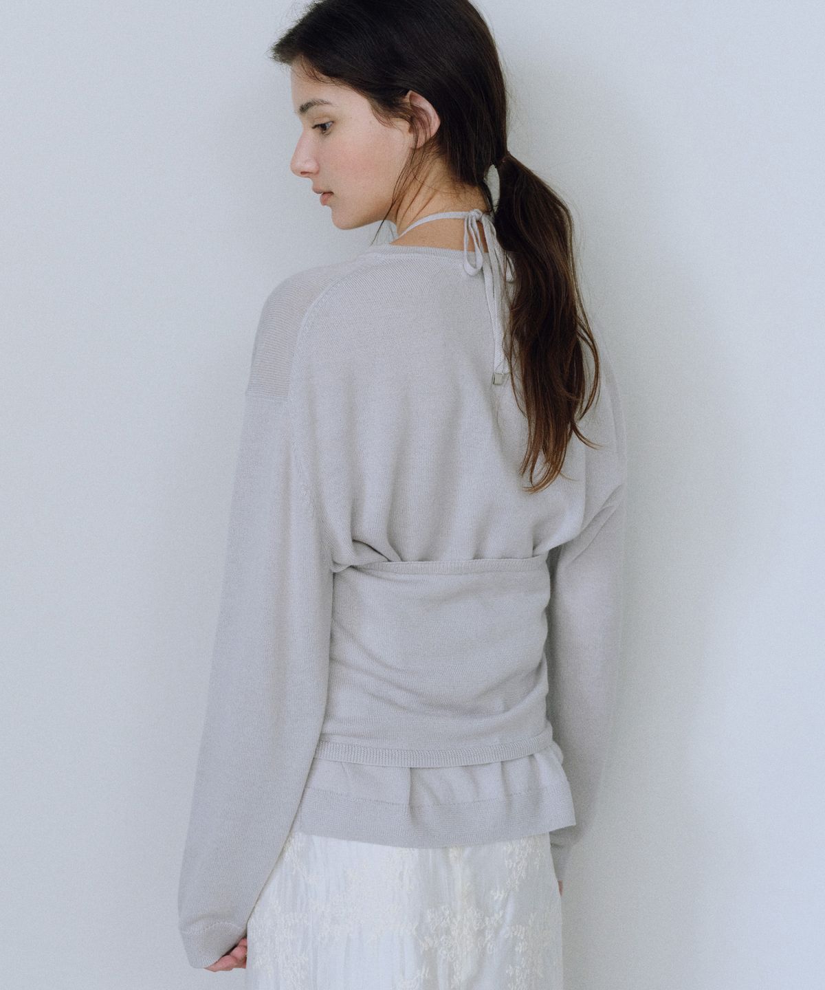 유라고(URAGO) Monet halter neck knit top