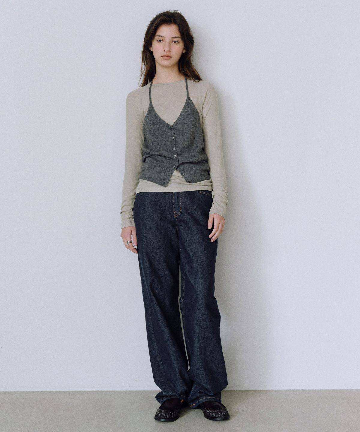 유라고(URAGO) Monet halter neck knit top
