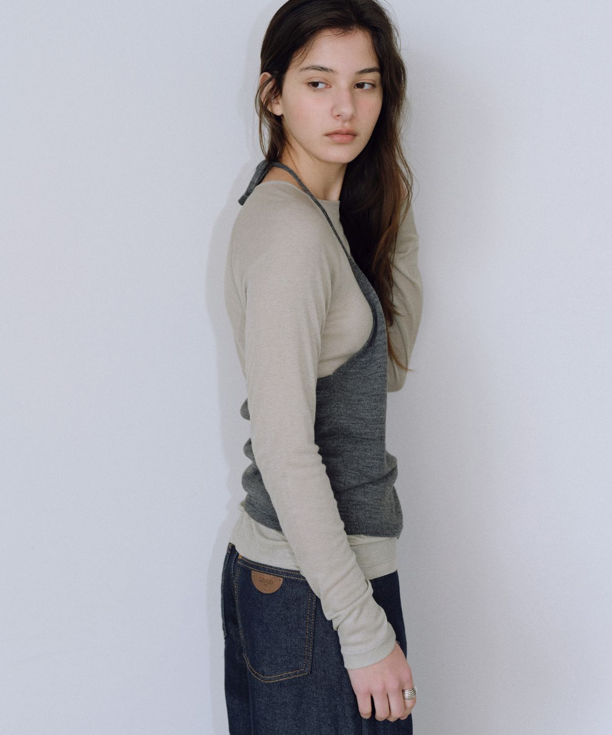유라고(URAGO) Monet halter neck knit top