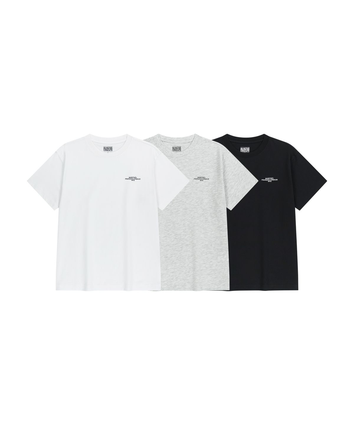 마리떼 프랑소와 저버(MARITHÉ + FRANҪOIS GIRBAUD) 3PACK LETTERING LOGO TEE mix