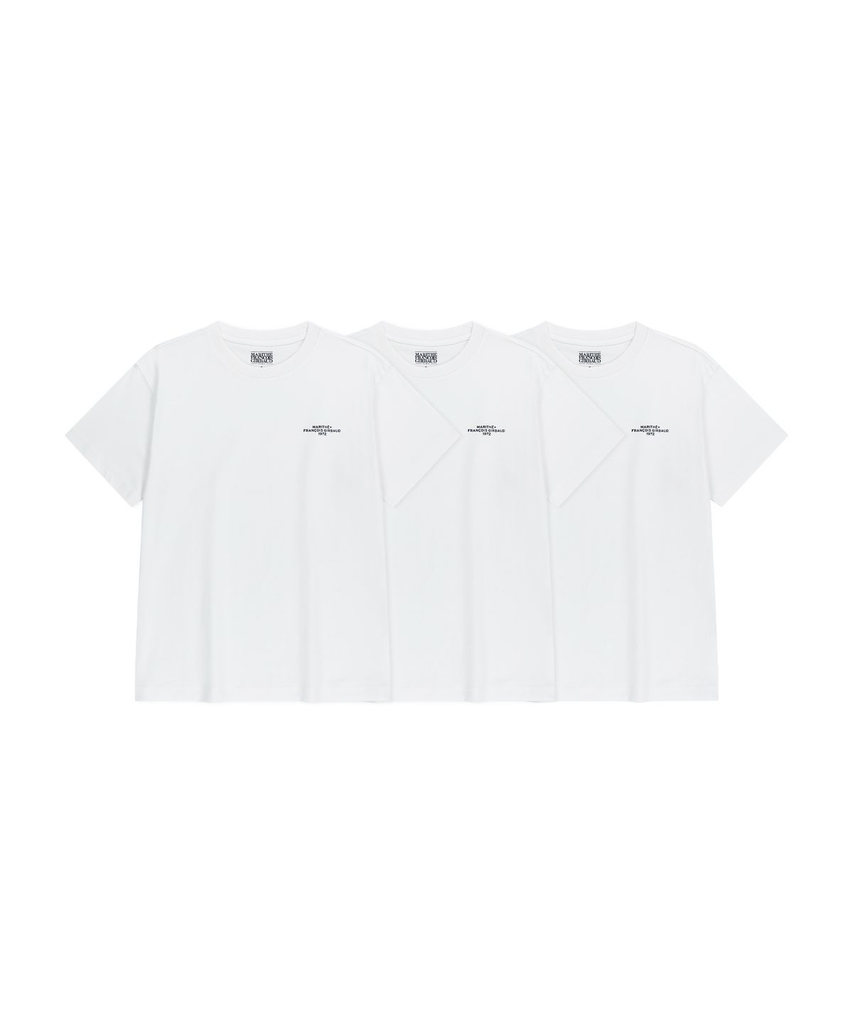 마리떼 프랑소와 저버(MARITHÉ + FRANҪOIS GIRBAUD) 3PACK LETTERING LOGO TEE white