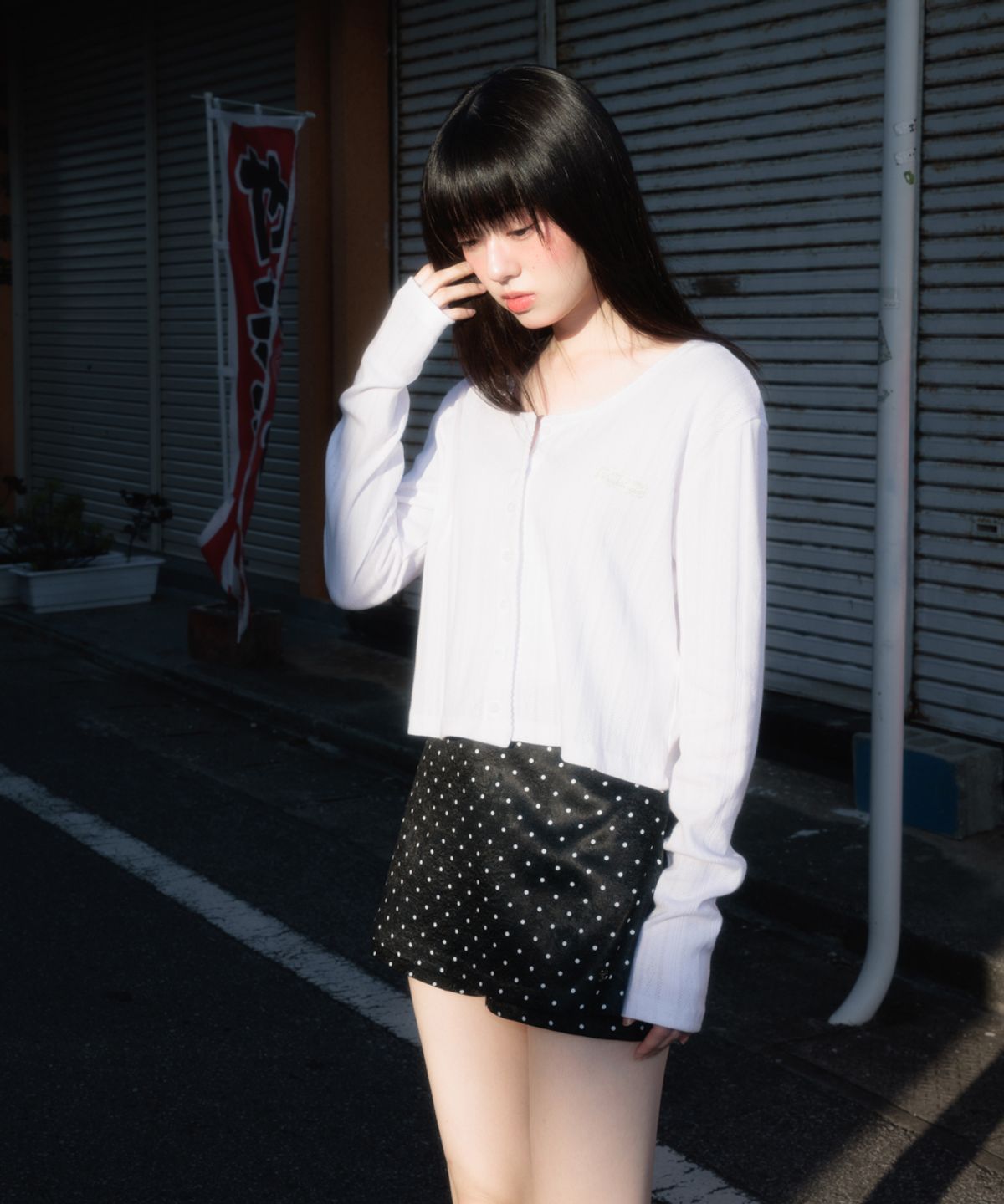 로제프란츠(ROSEFRANTZ) Jacquard Cardigan Sleeveless Set [White]