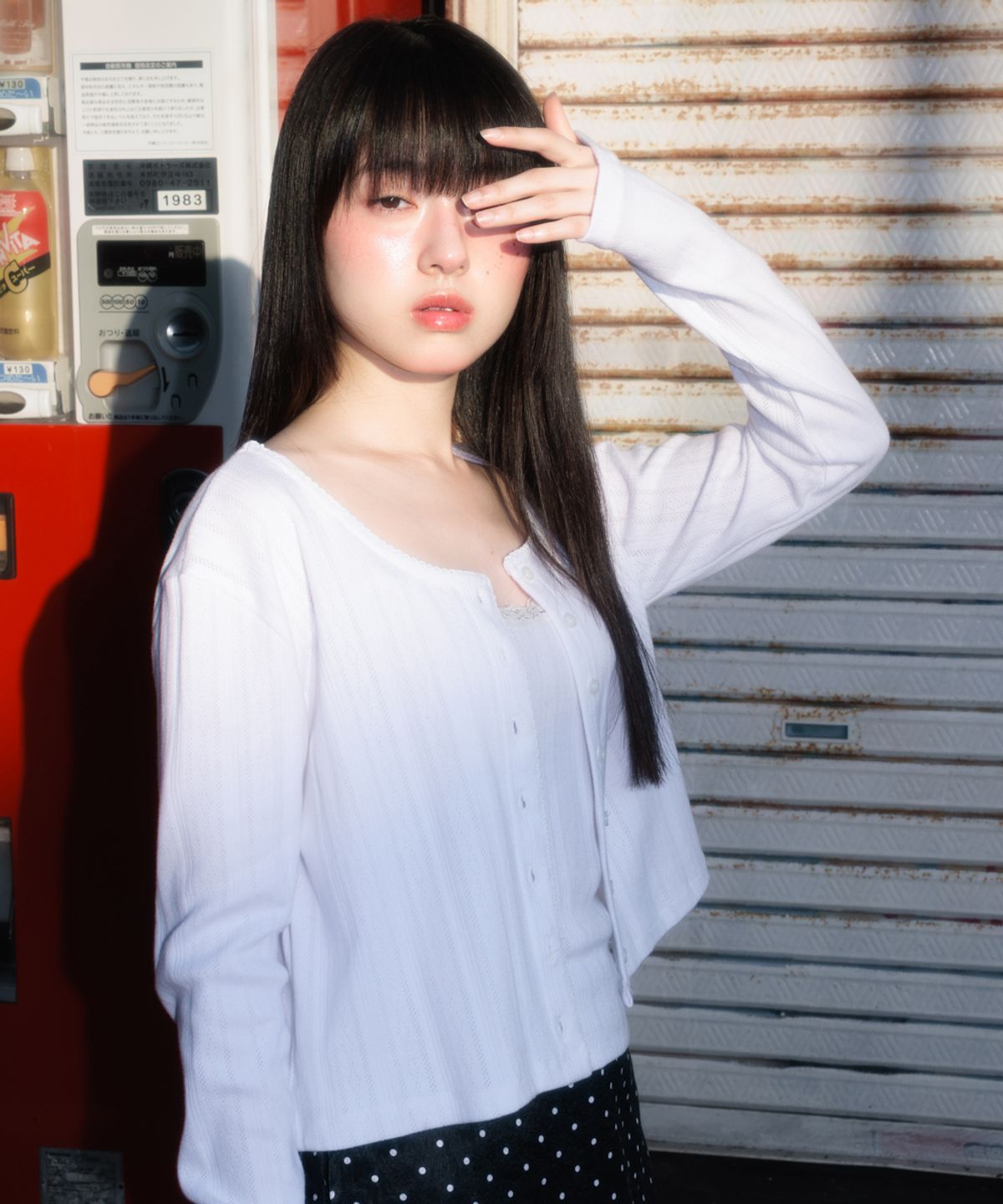 로제프란츠(ROSEFRANTZ) Jacquard Cardigan Sleeveless Set [White]