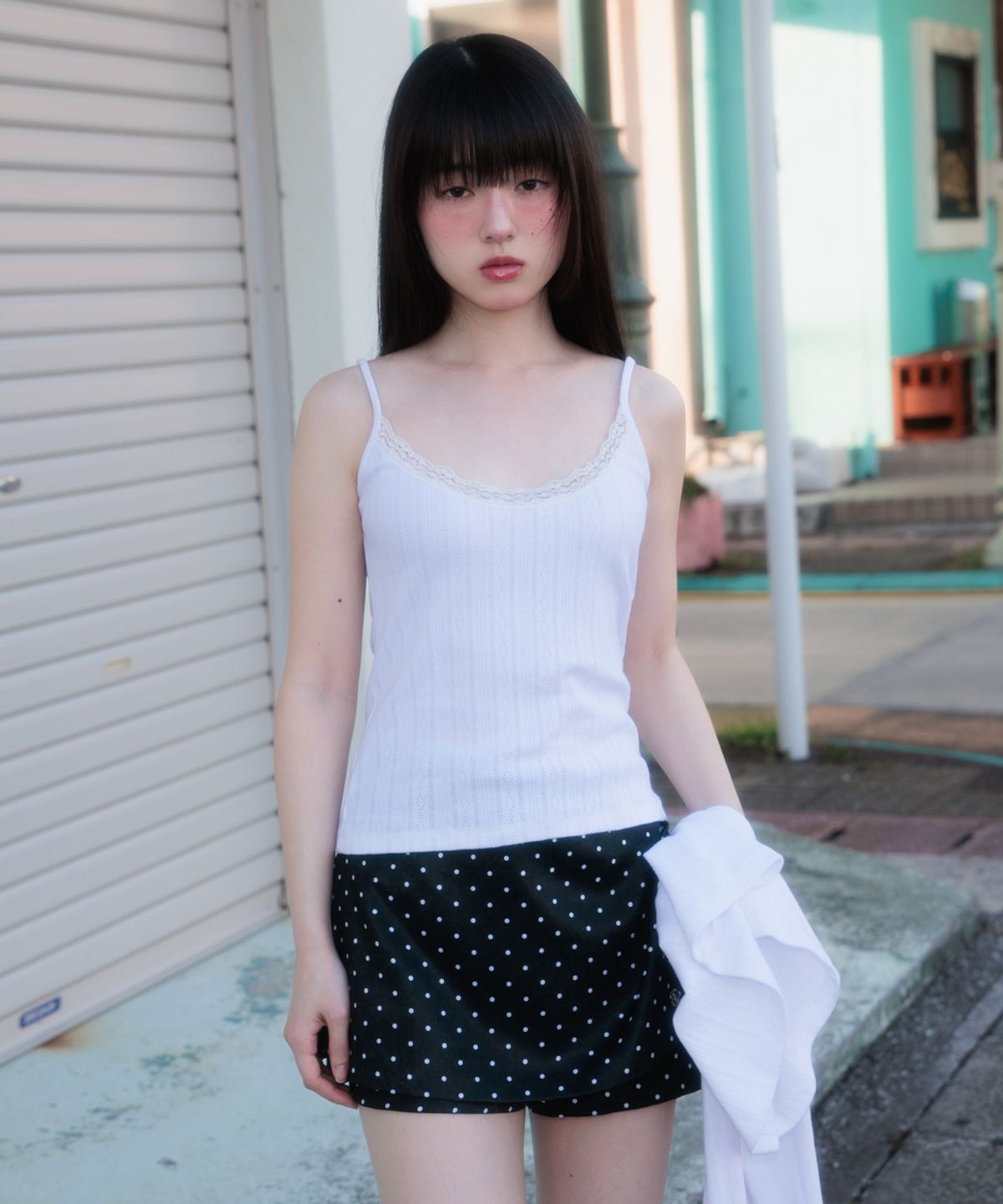 로제프란츠(ROSEFRANTZ) Jacquard Cardigan Sleeveless Set [White]