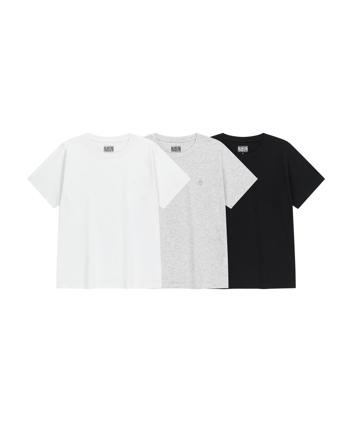 마리떼 프랑소와 저버(MARITHÉ + FRANҪOIS GIRBAUD) W 3PACK CIRCLE LOGO TEE mix