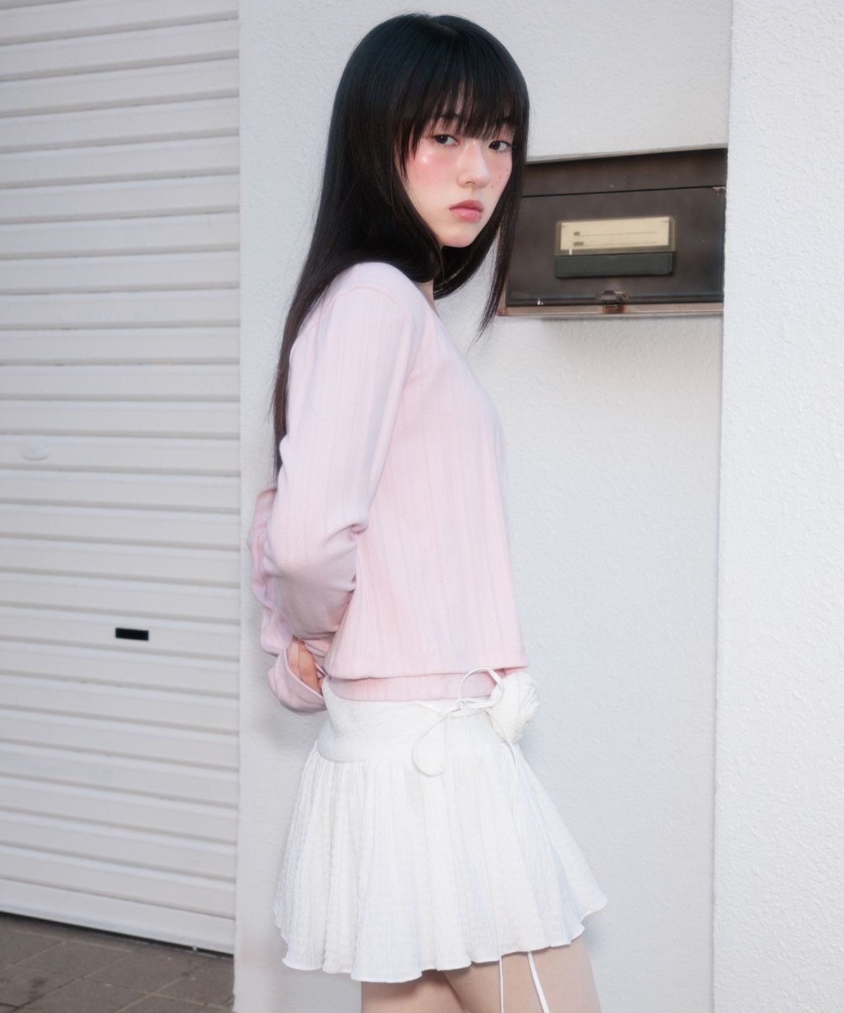 로제프란츠(ROSEFRANTZ) Jacquard Cardigan Sleeveless Set [Pink]