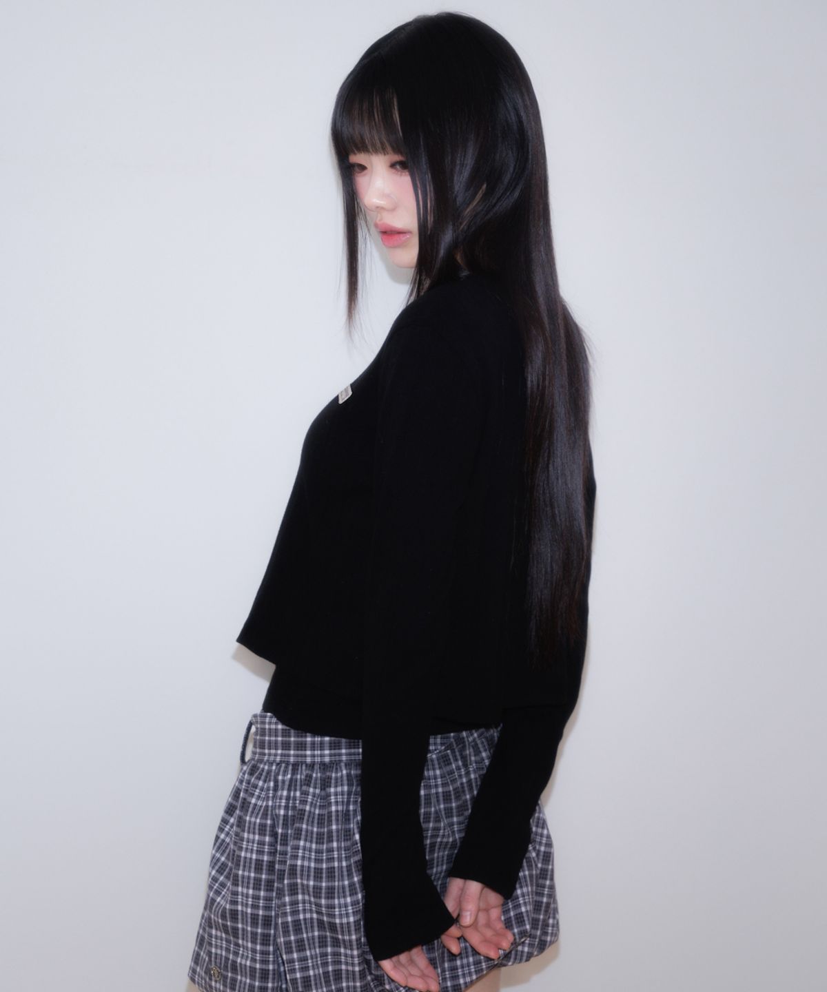 로제프란츠(ROSEFRANTZ) Jacquard Cardigan Sleeveless Set [Black]