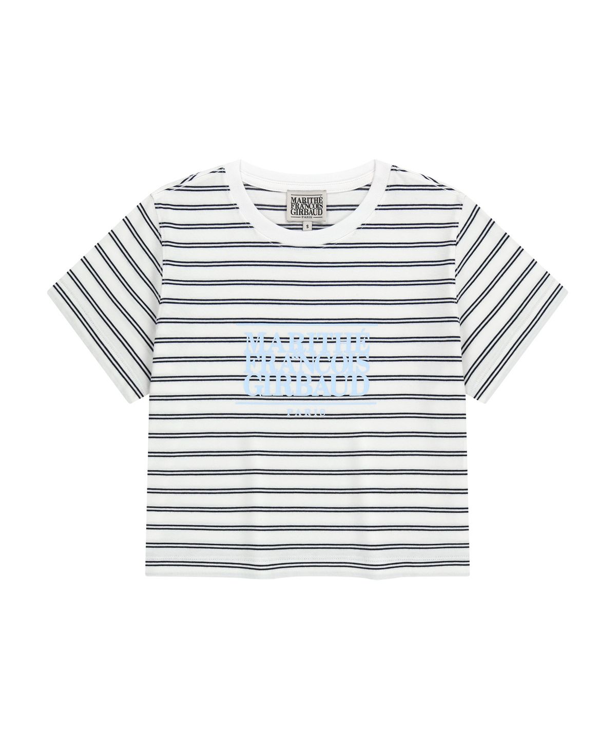 마리떼 프랑소와 저버(MARITHÉ + FRANҪOIS GIRBAUD) W CLASSIC LOGO CROP TEE dark navy