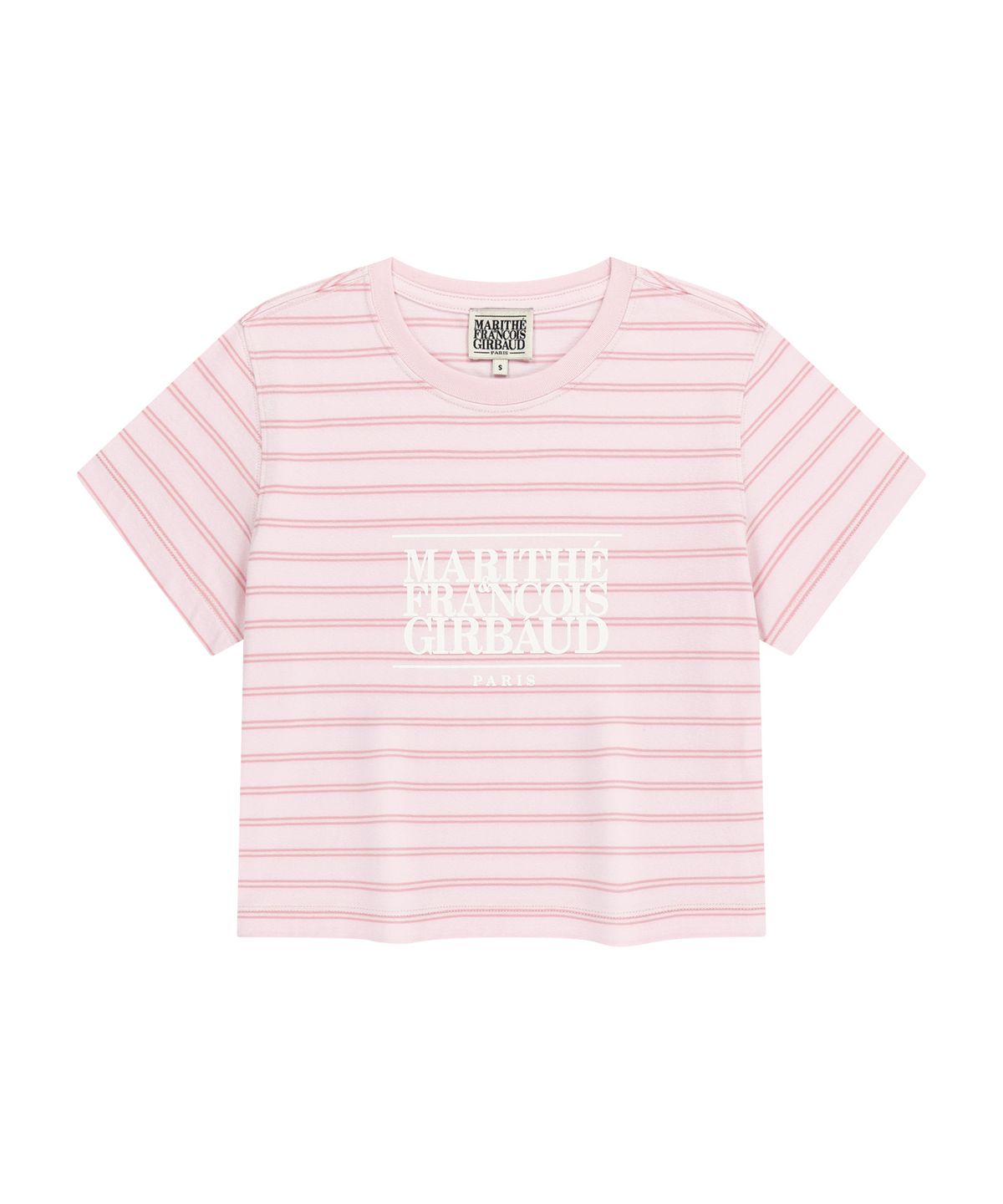 마리떼 프랑소와 저버(MARITHÉ + FRANҪOIS GIRBAUD) W CLASSIC LOGO CROP TEE pink