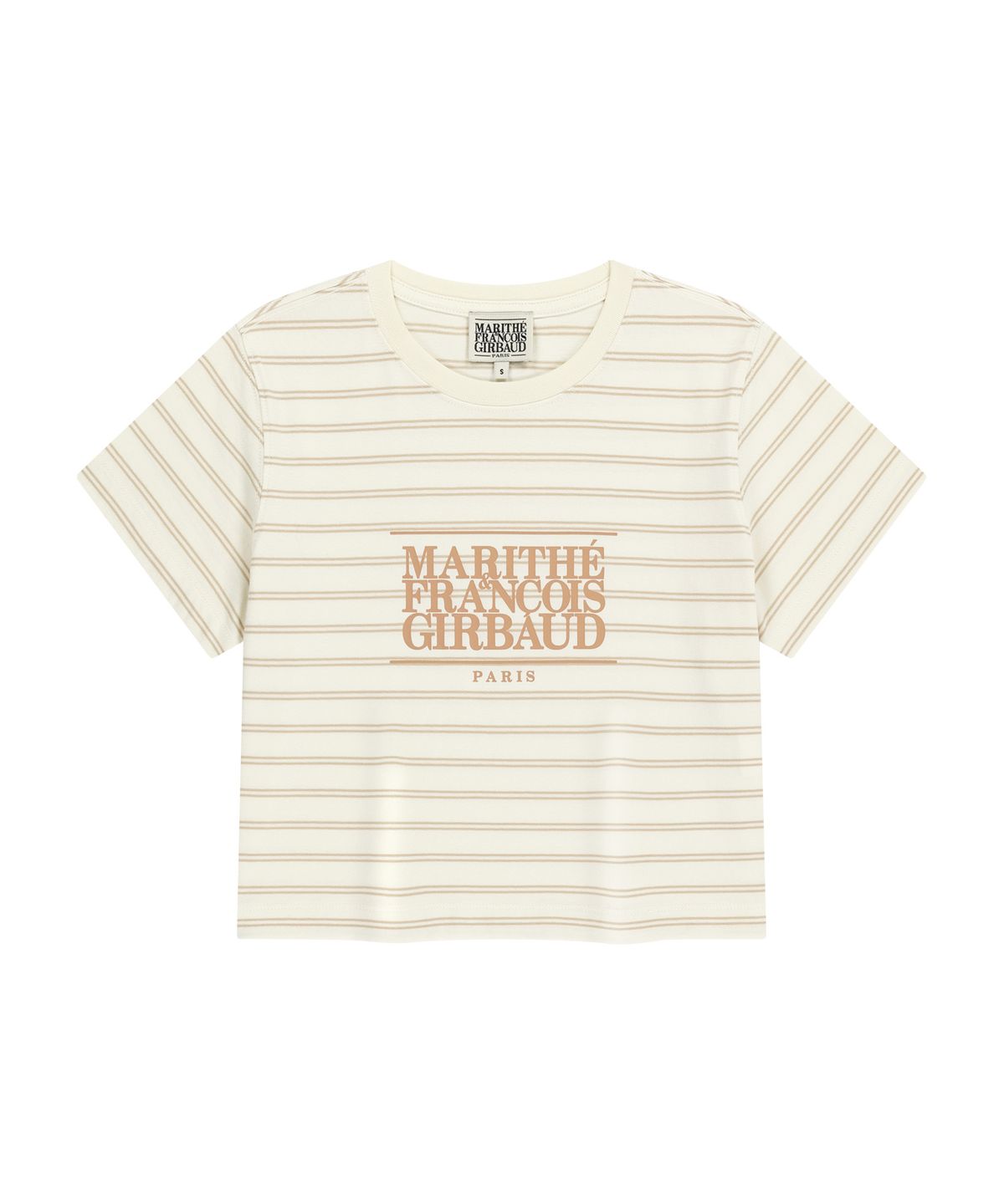마리떼 프랑소와 저버(MARITHÉ + FRANҪOIS GIRBAUD) W CLASSIC LOGO CROP TEE ivory