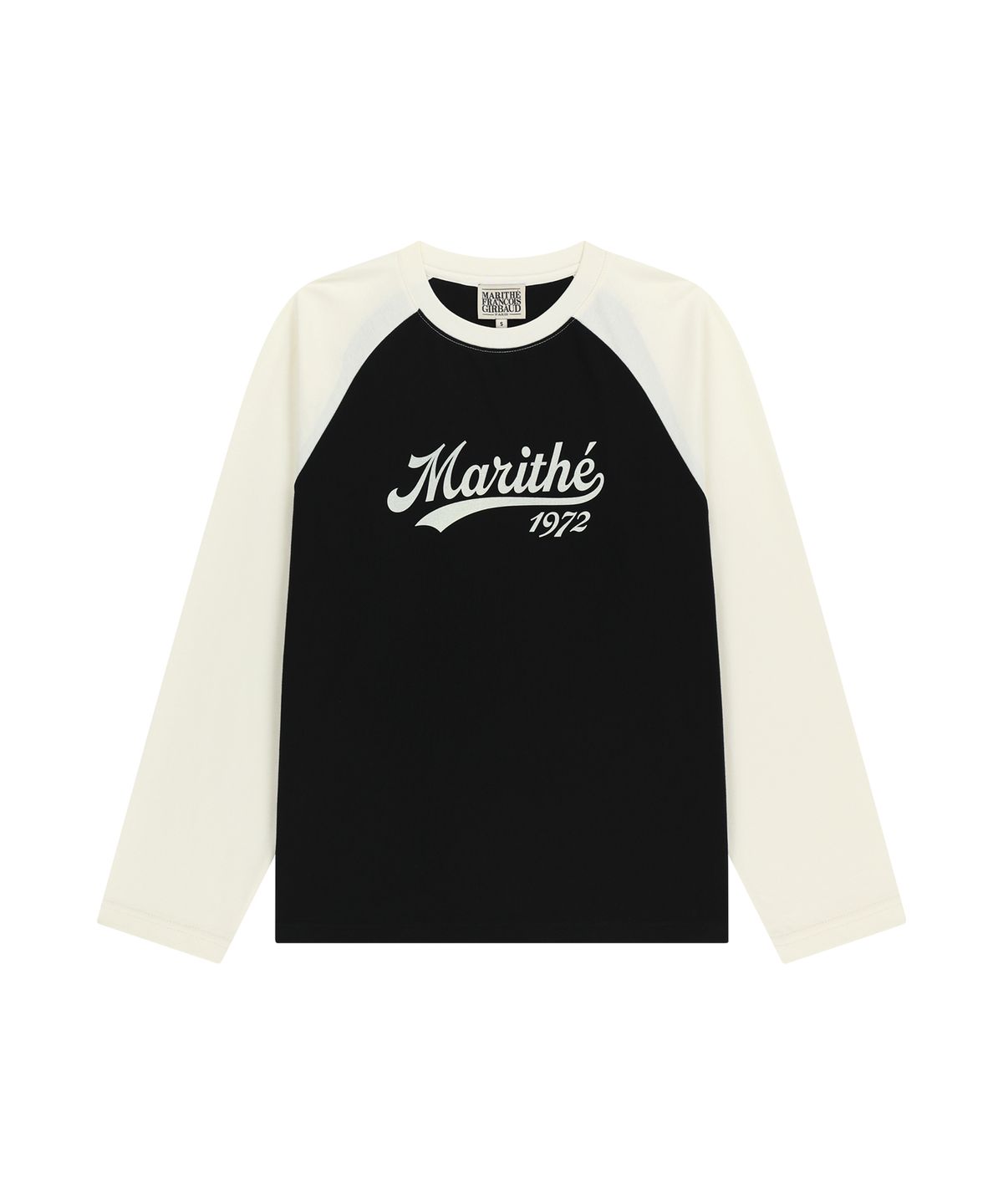 마리떼 프랑소와 저버(MARITHÉ + FRANҪOIS GIRBAUD) SLEEVE CONTRAST LONG SLEEVE TEE ivory