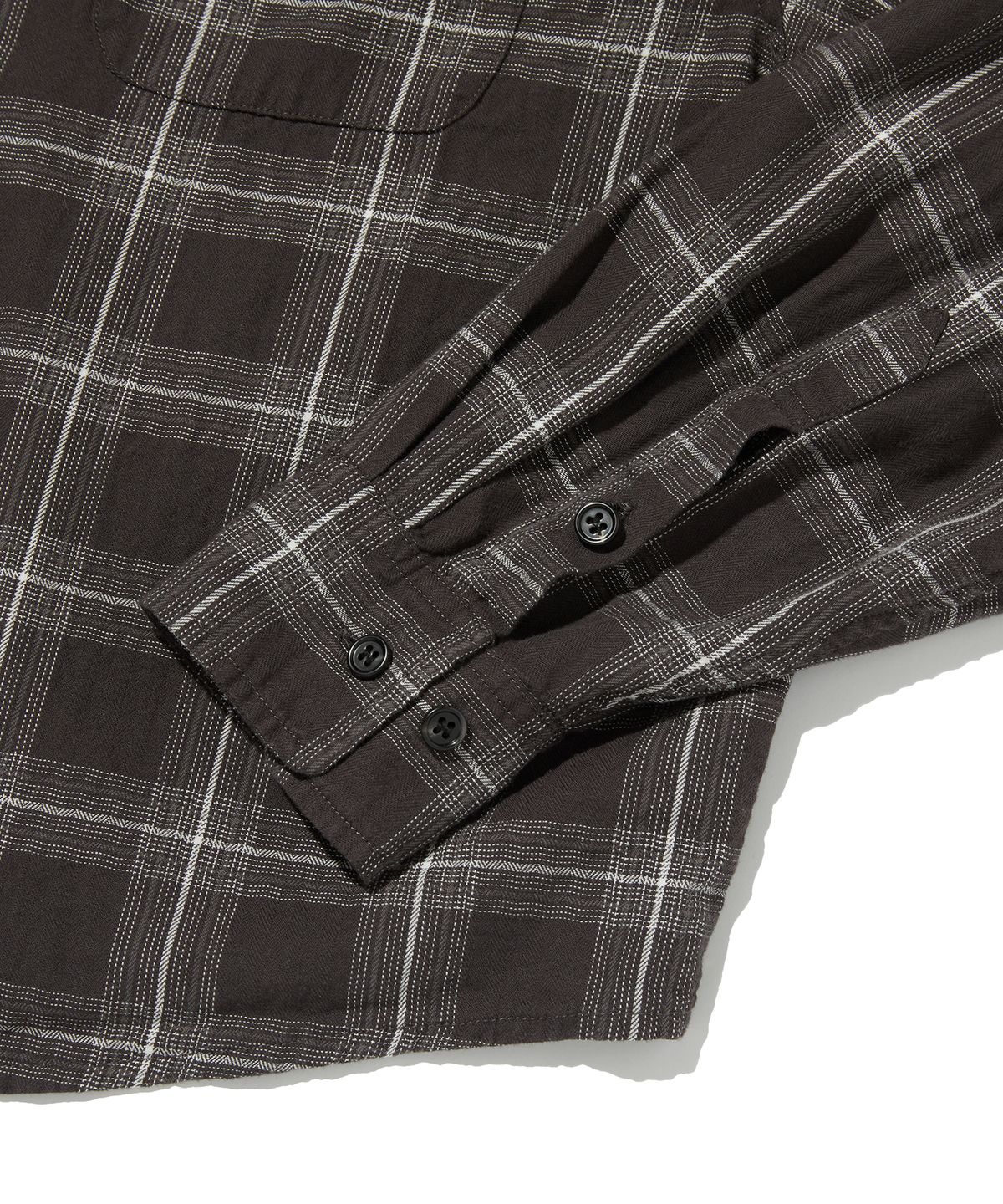 스웨이드(SUADE) CROPPED CHECK SHIRT [GRAY]