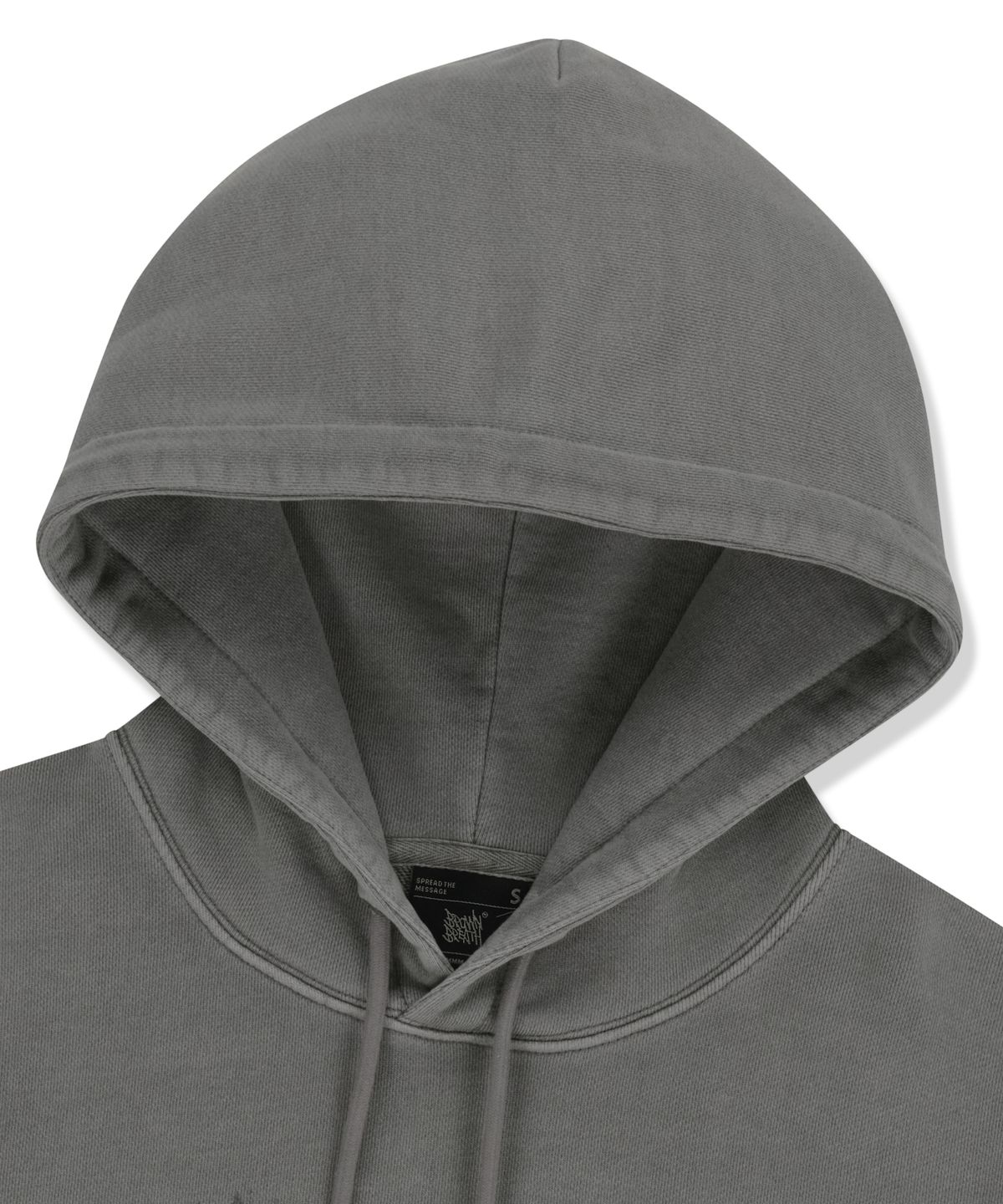 브라운브레스(BROWNBREATH) W PATCH CROP HOODIE - GREY