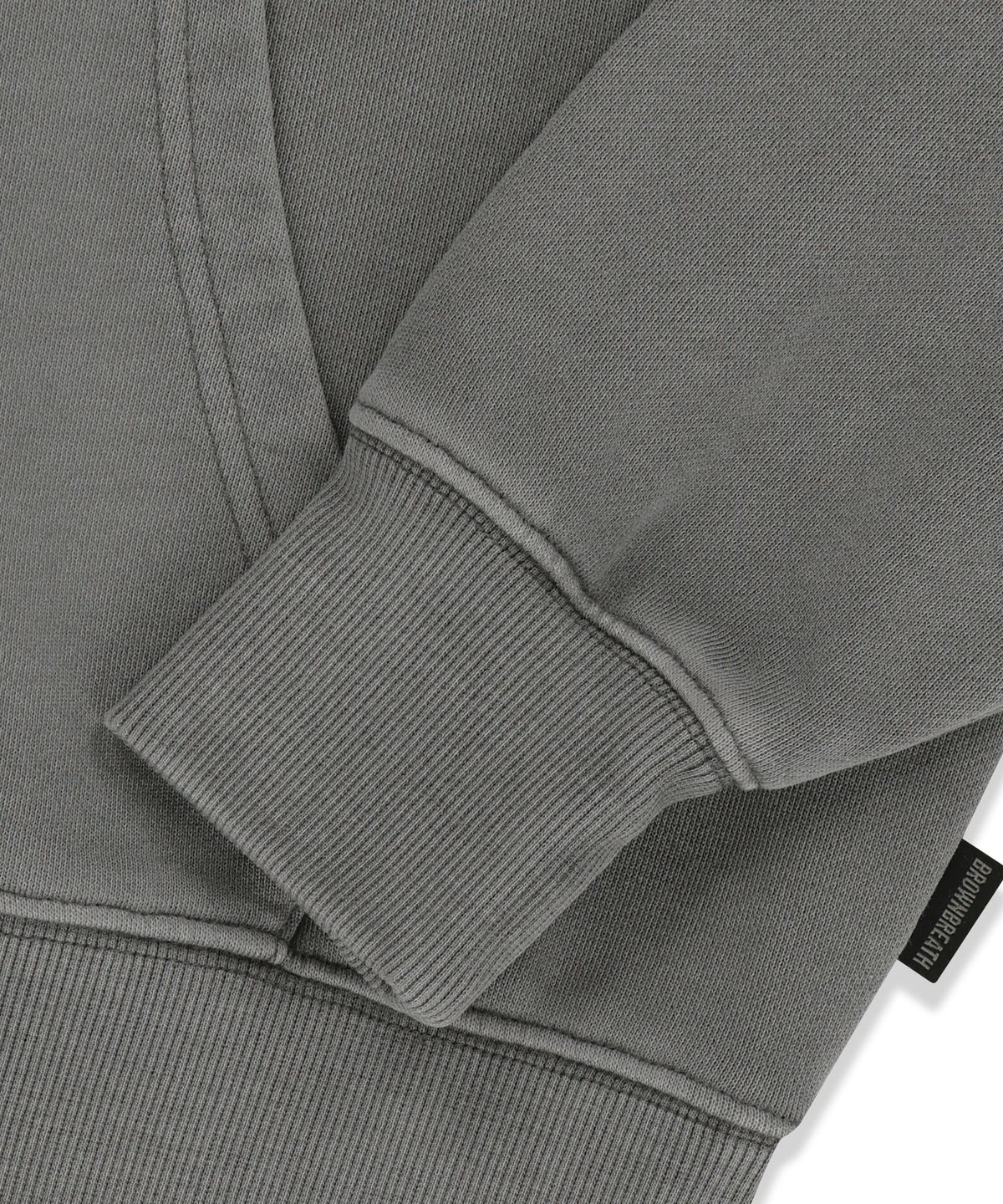 브라운브레스(BROWNBREATH) W PATCH CROP HOODIE - GREY
