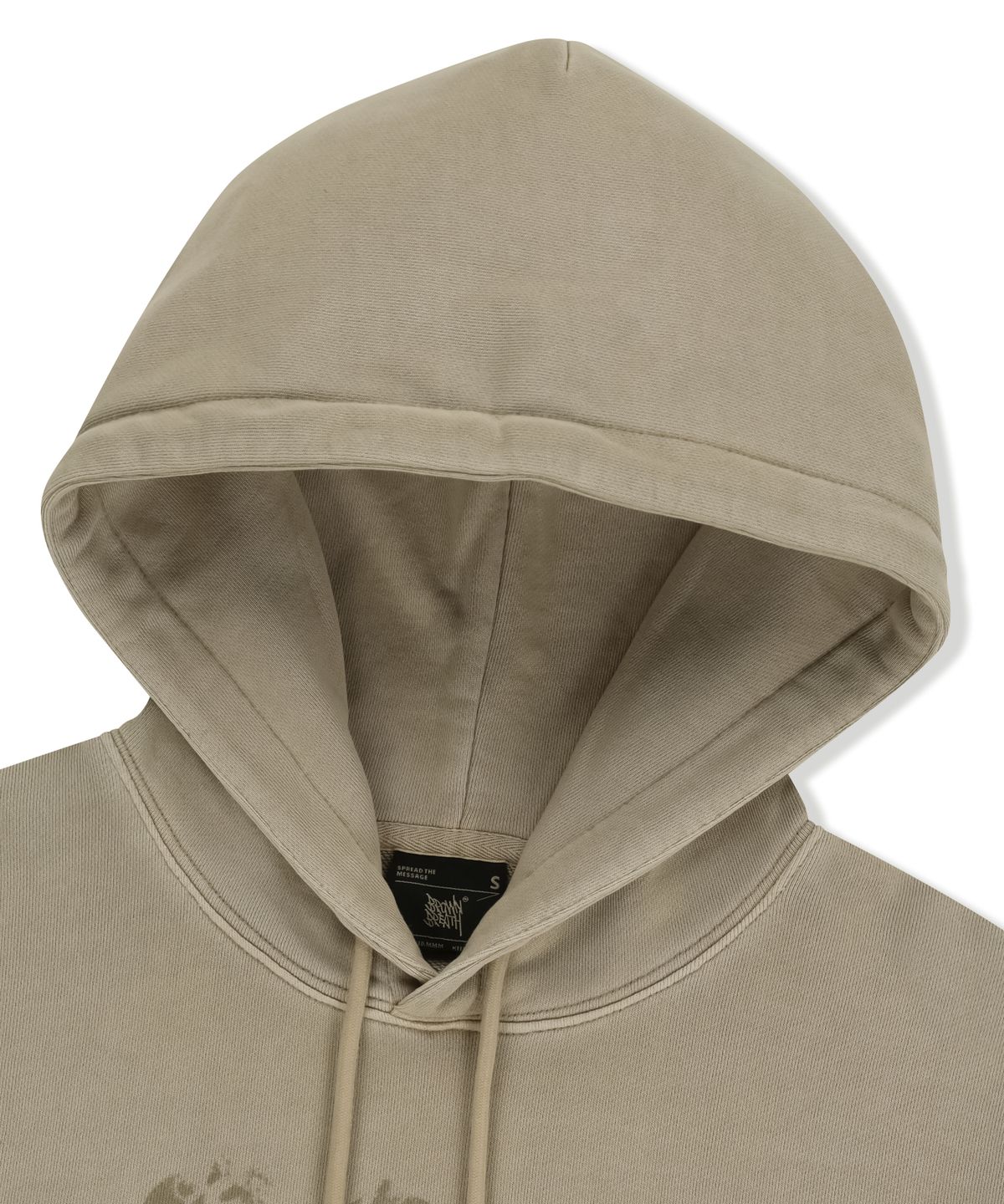 브라운브레스(BROWNBREATH) W PATCH CROP HOODIE - BEIGE